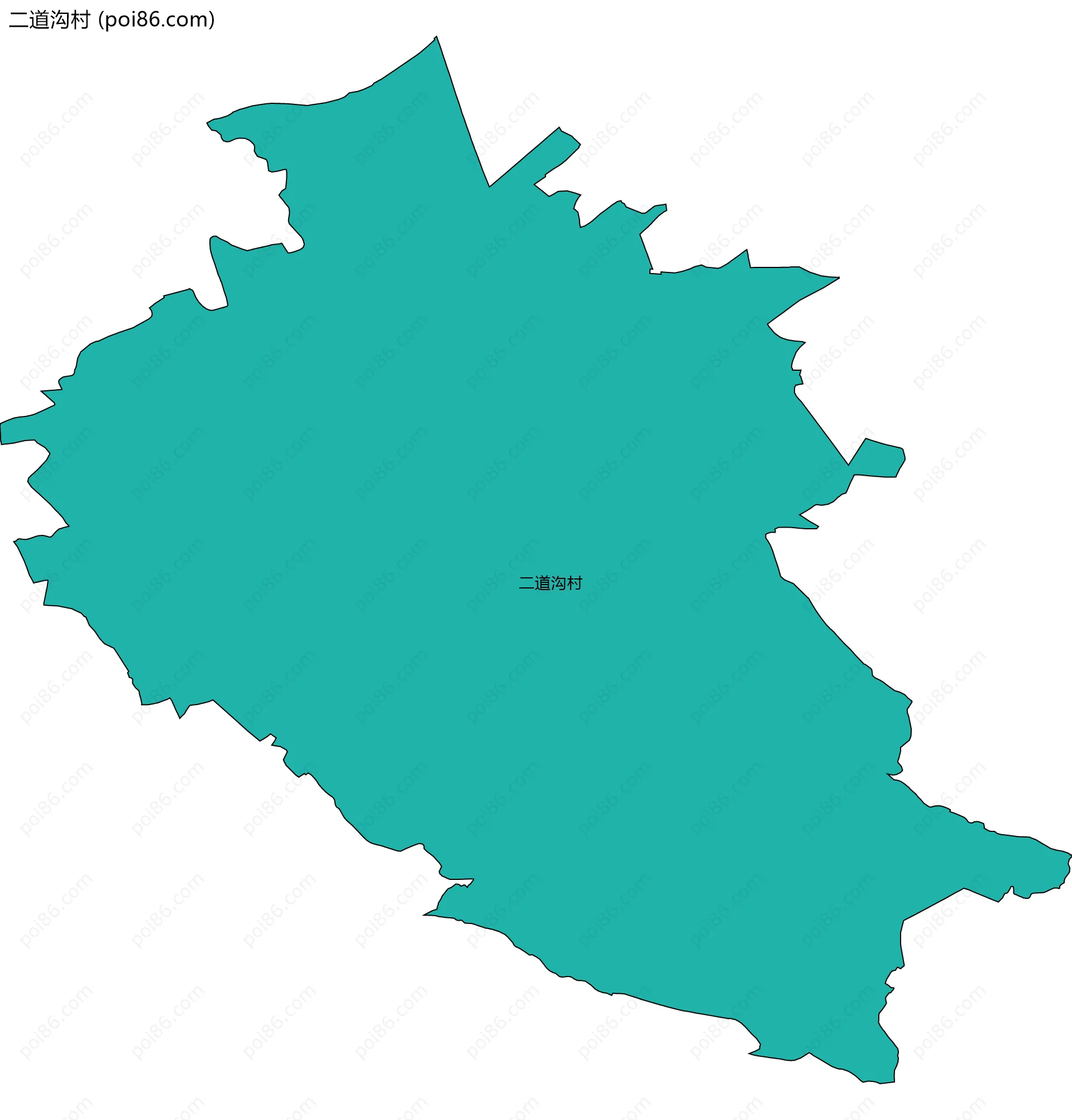 二道沟村边界地图