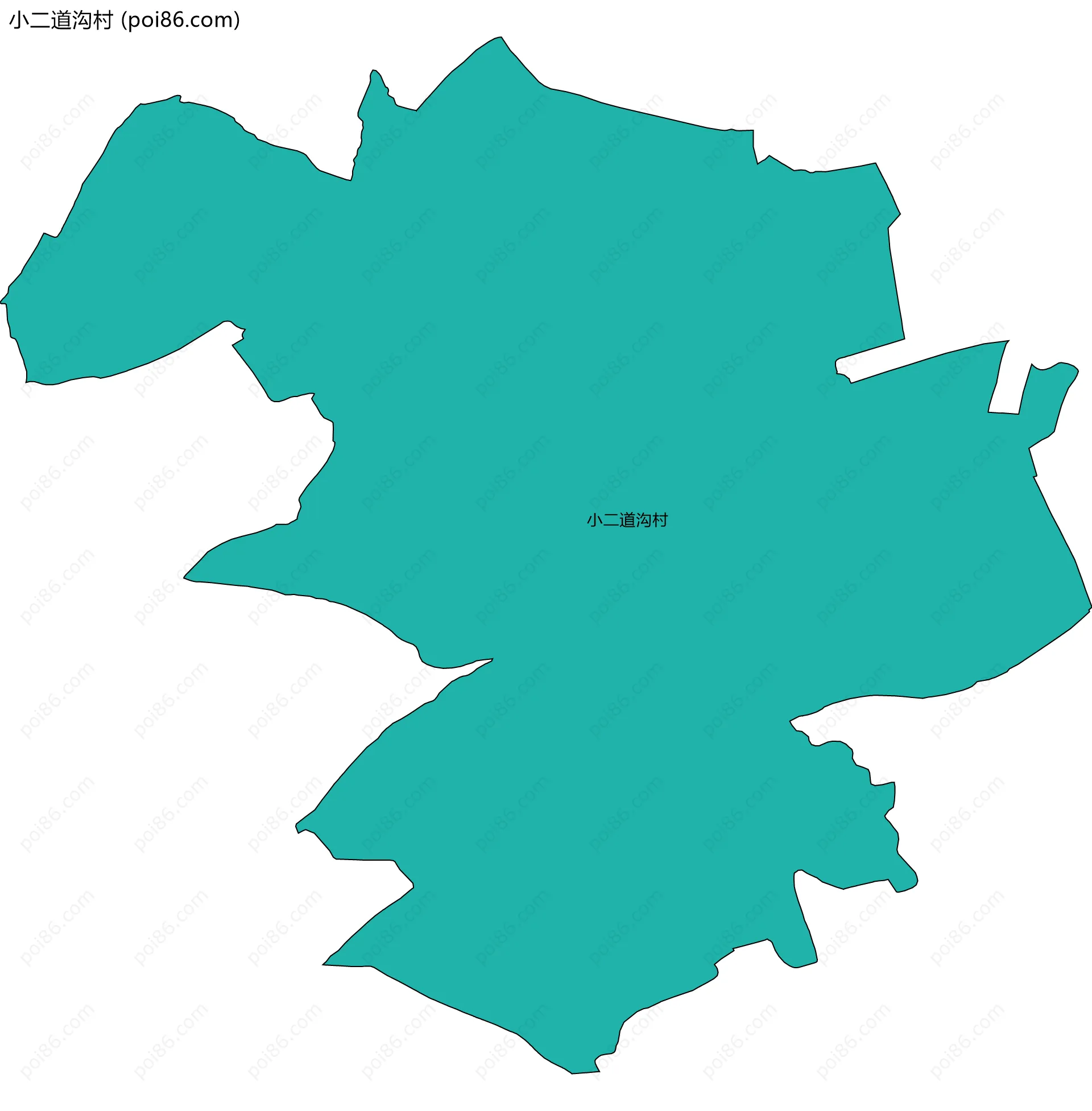 小二道沟村边界地图
