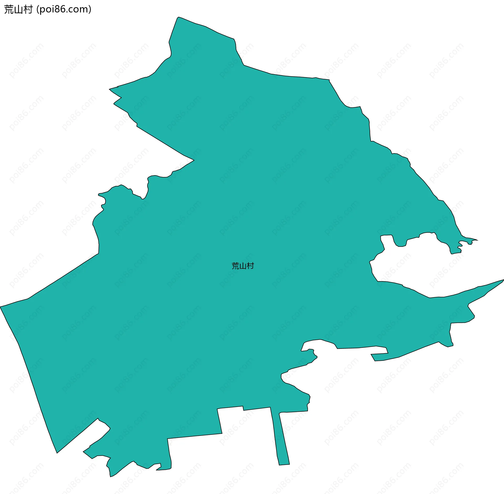 荒山村边界地图