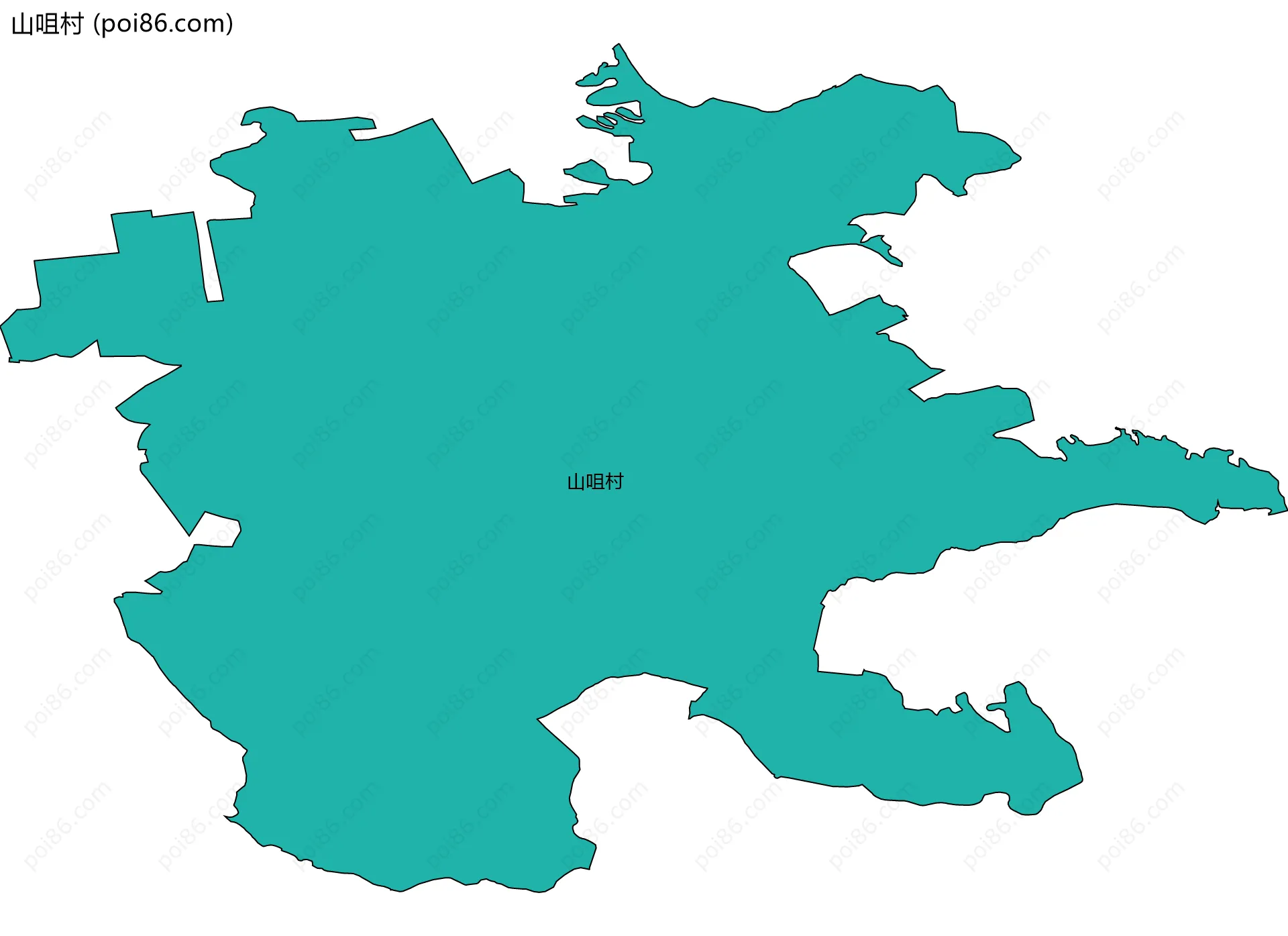 山咀村边界地图