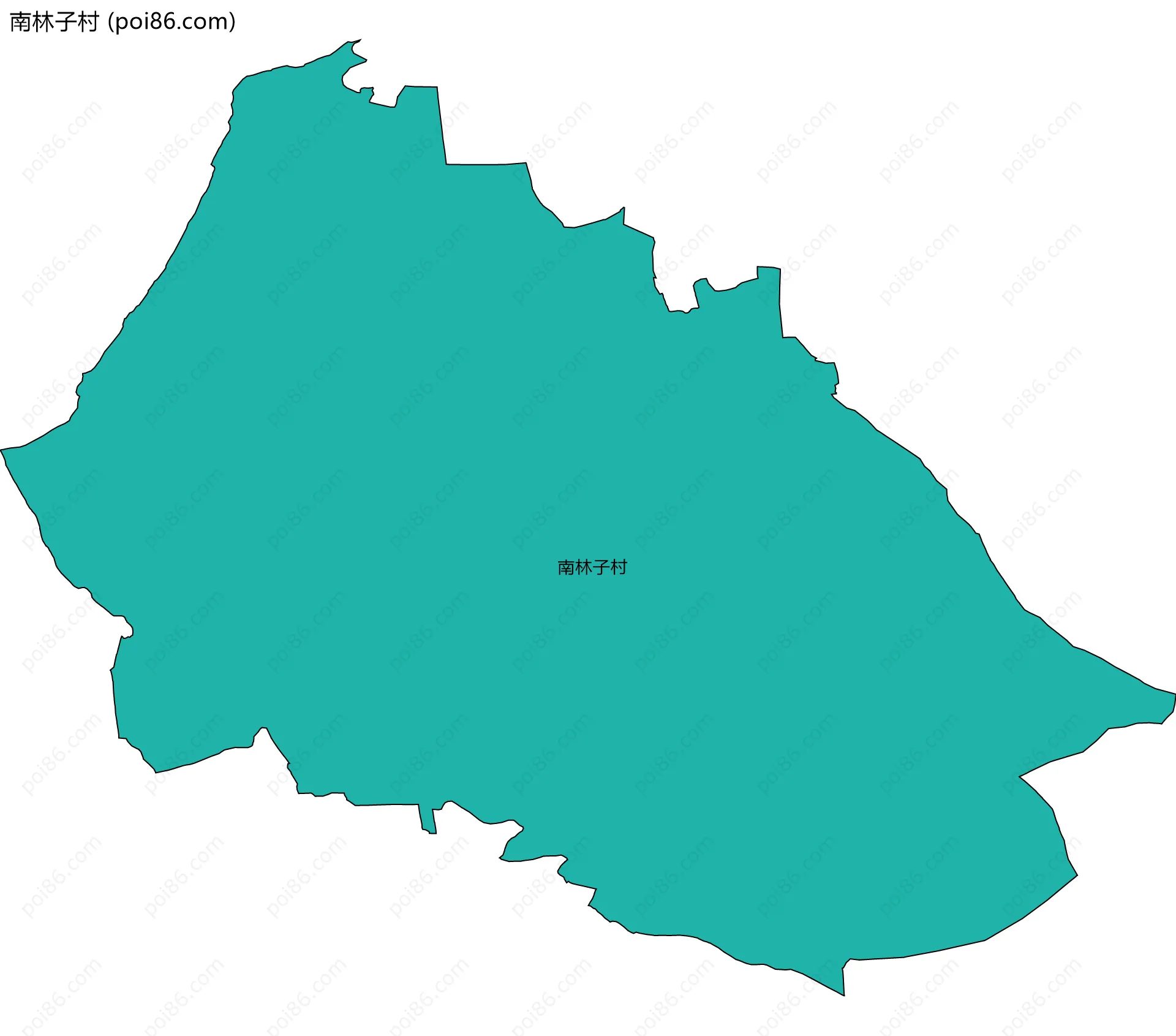 南林子村边界地图