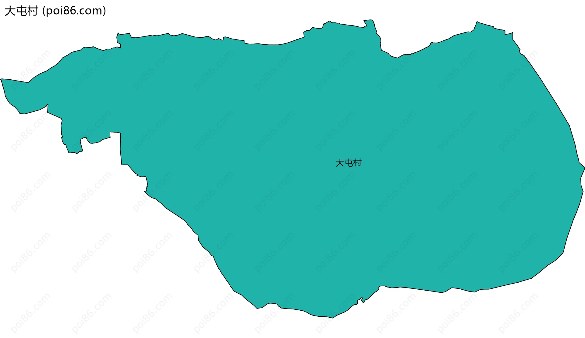 大屯村边界地图