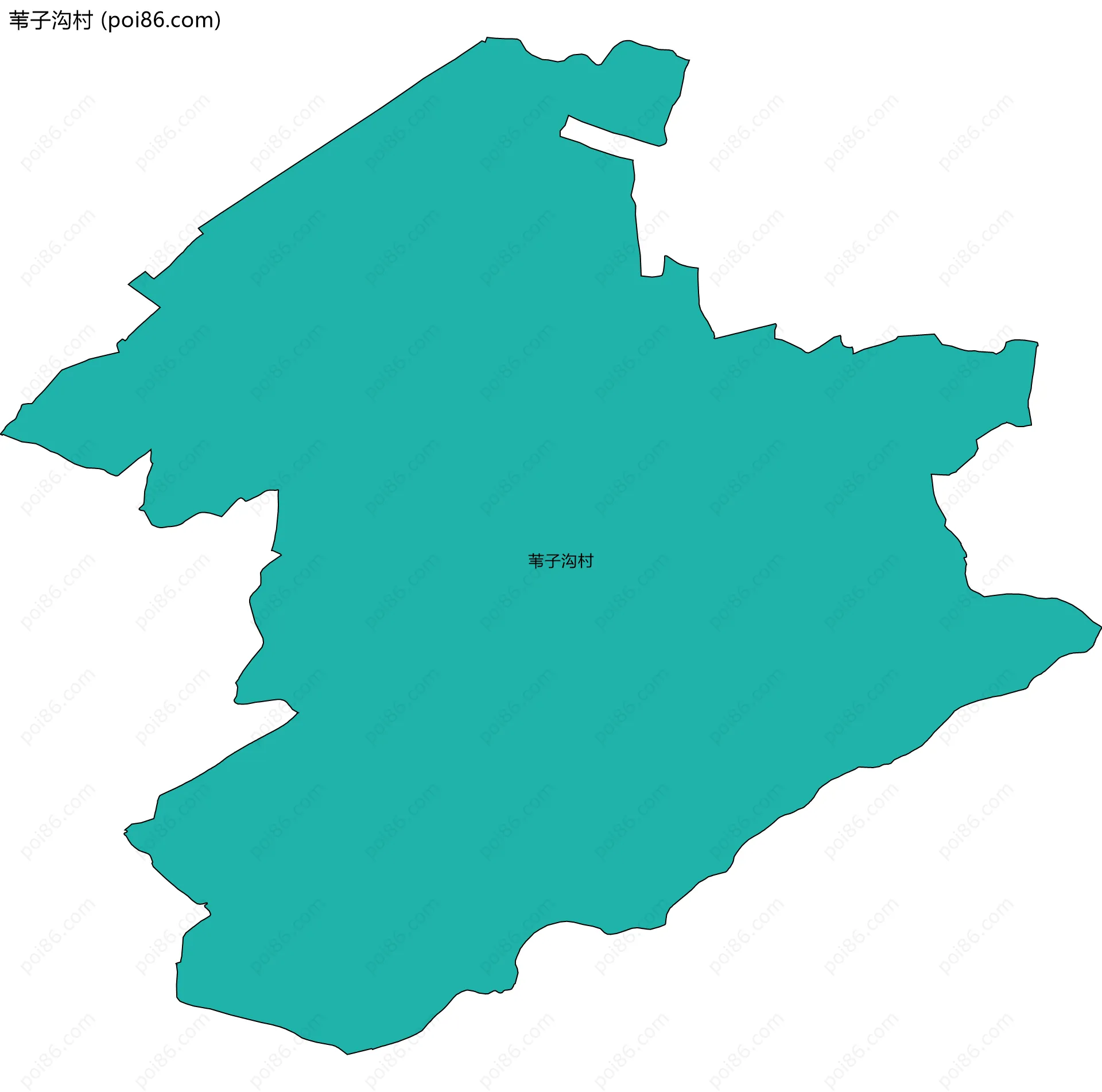 苇子沟村边界地图