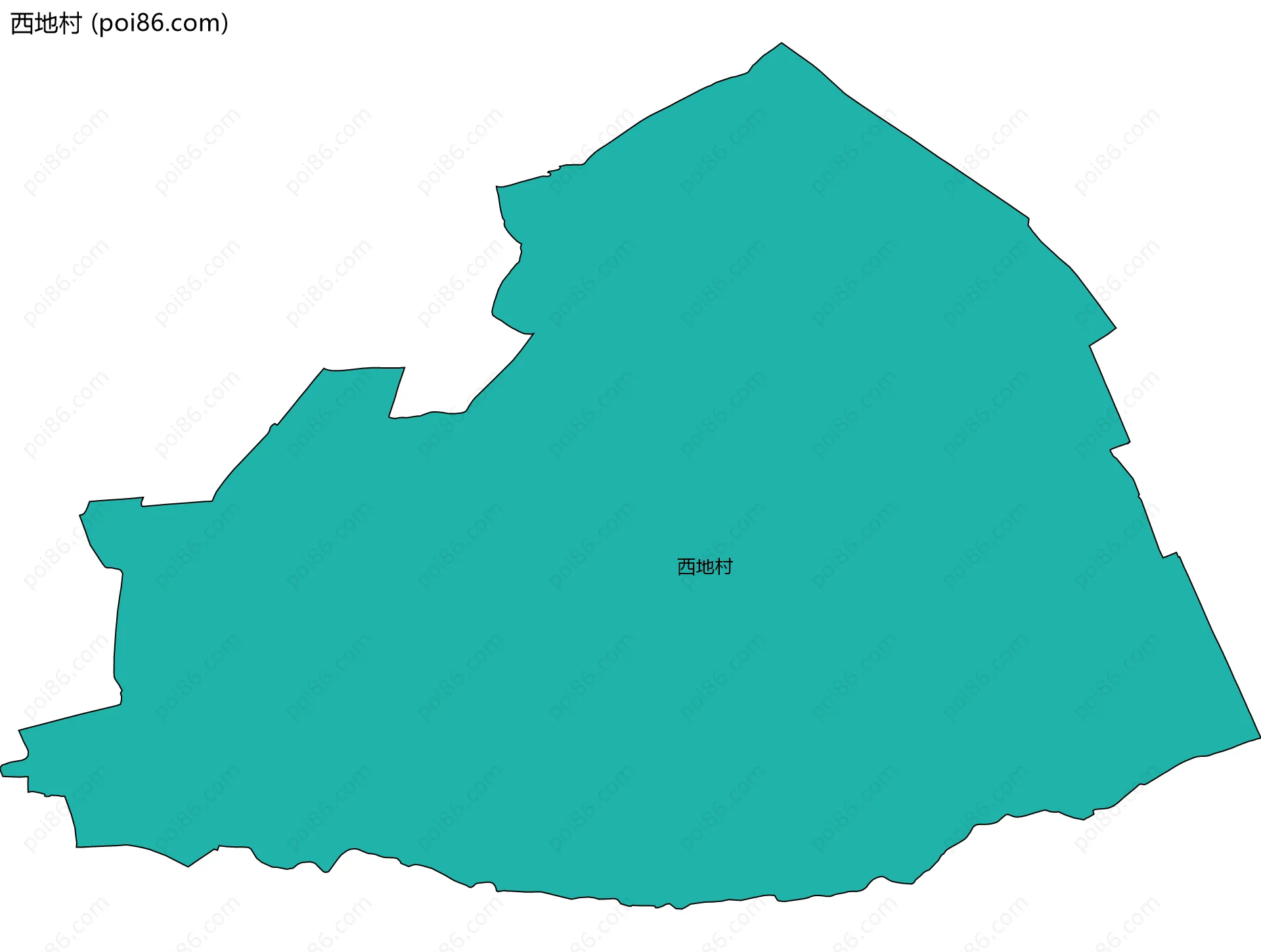 西地村边界地图
