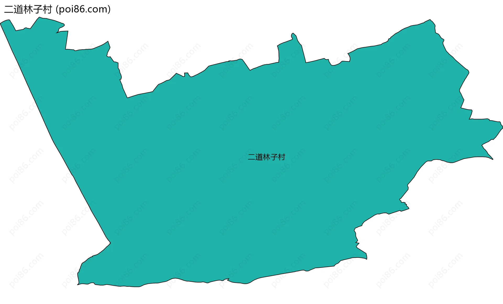 二道林子村边界地图