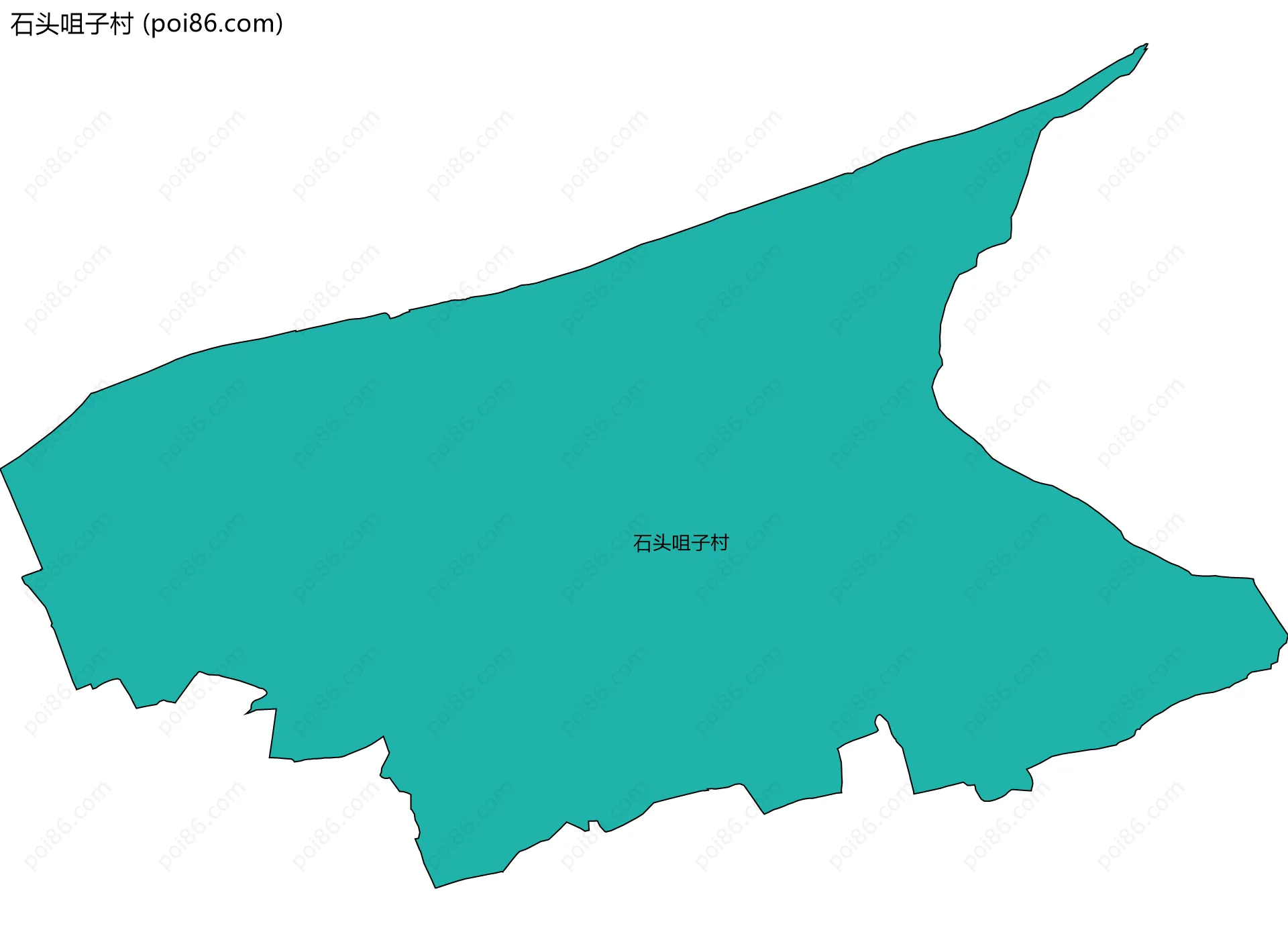 石头咀子村边界地图