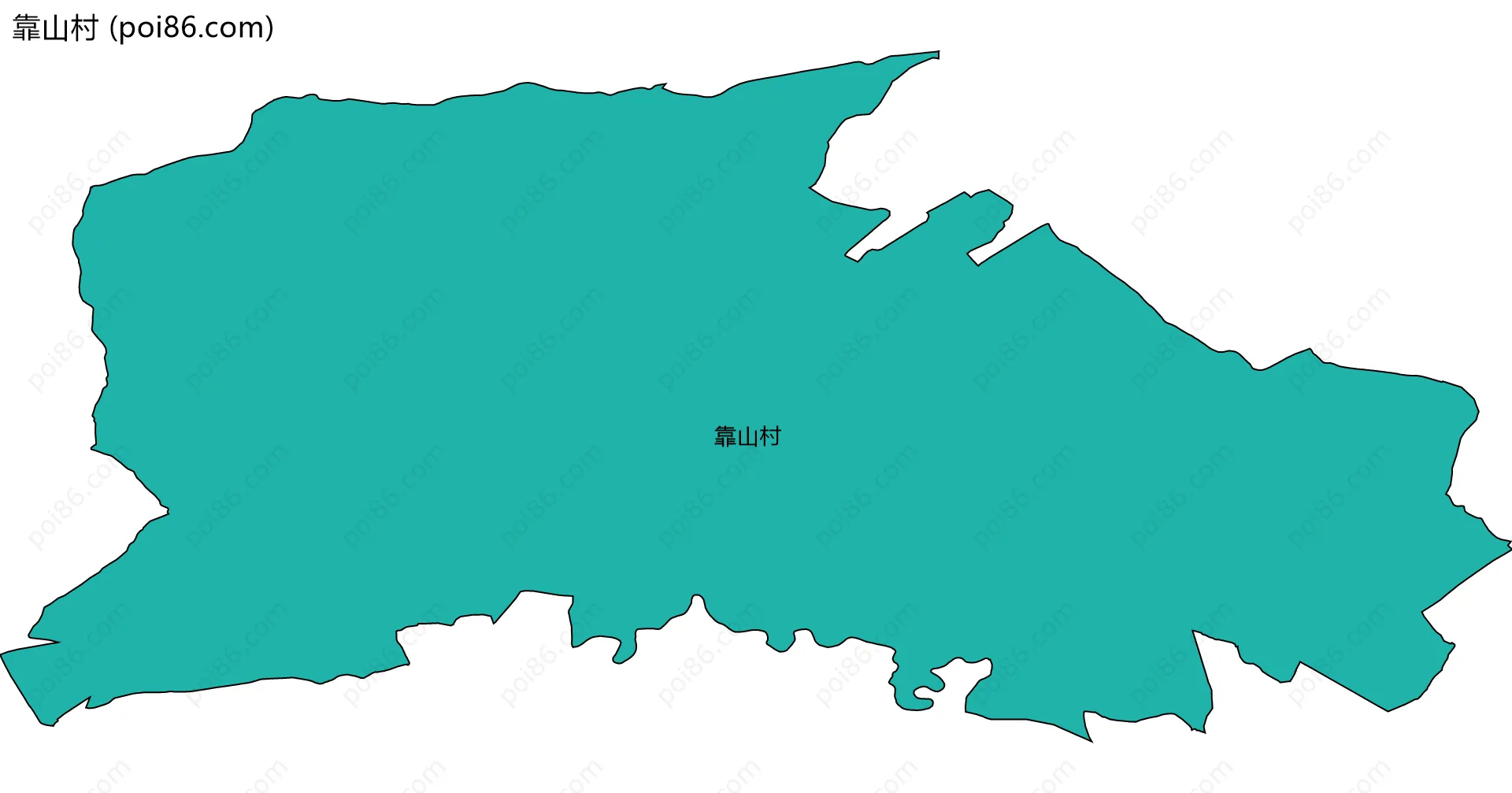 靠山村边界地图