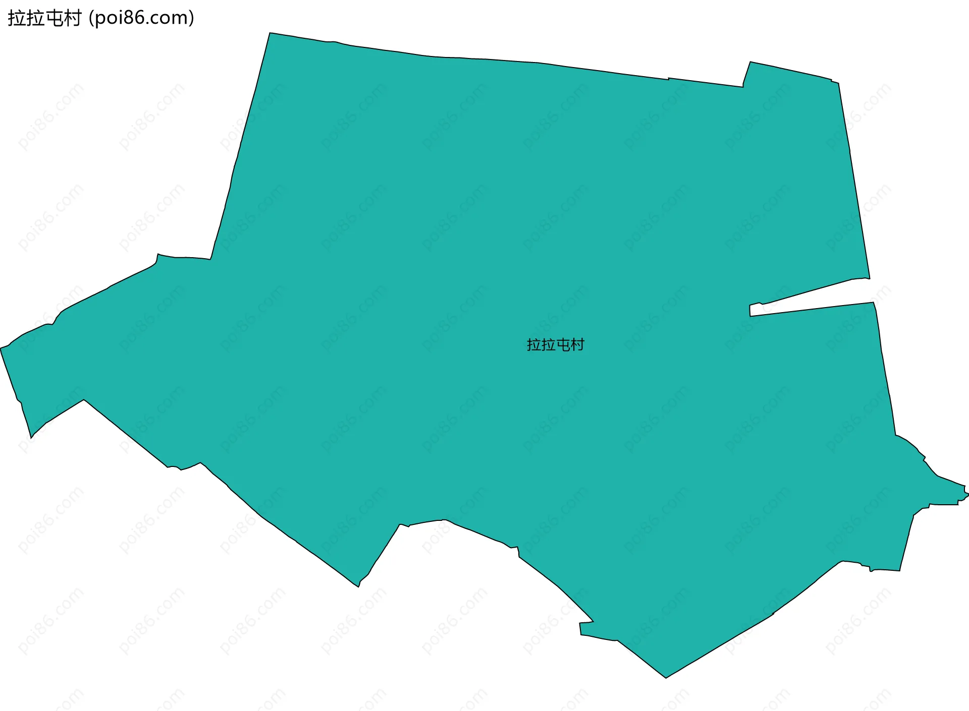 拉拉屯村边界地图