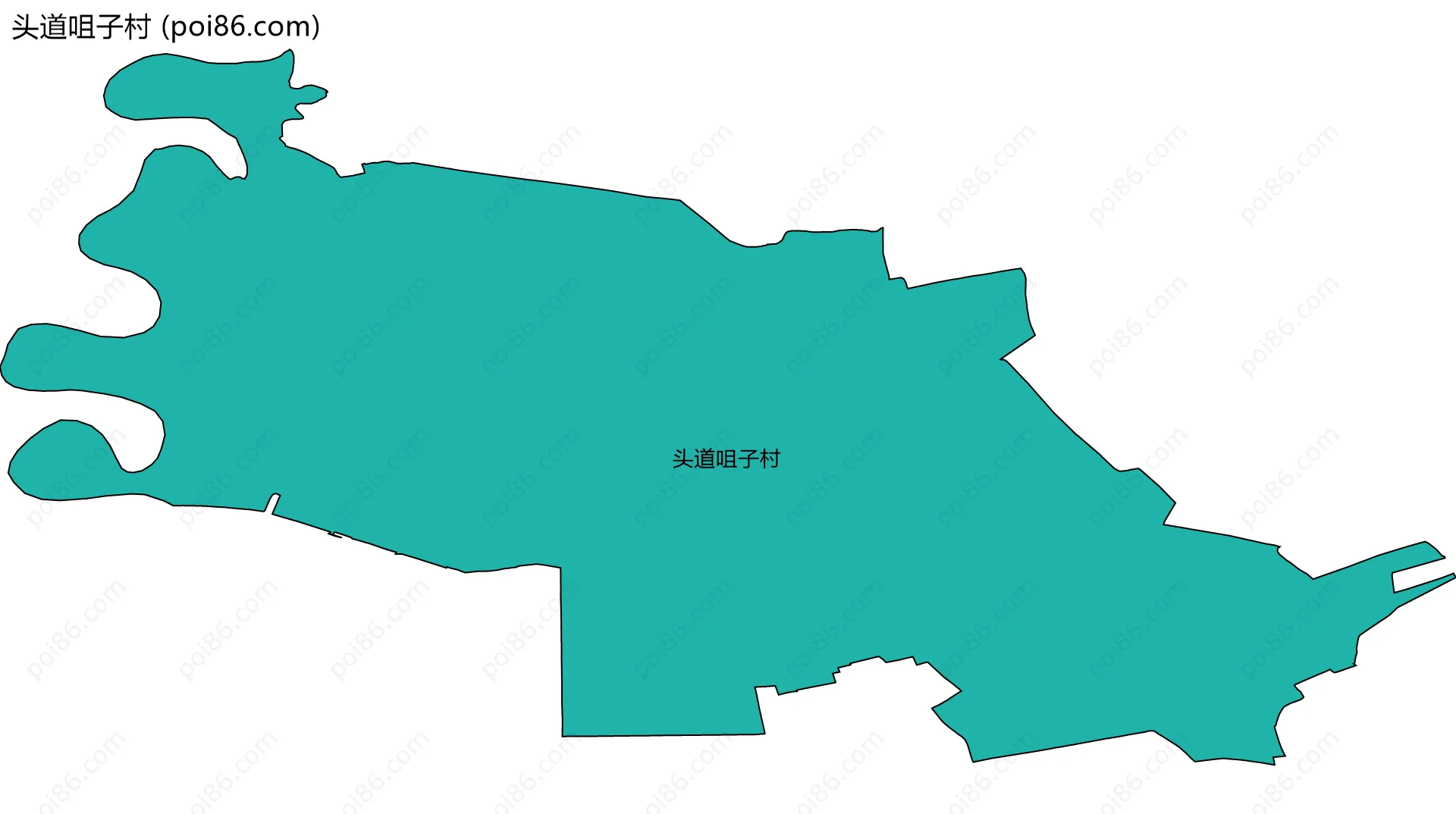 头道咀子村边界地图
