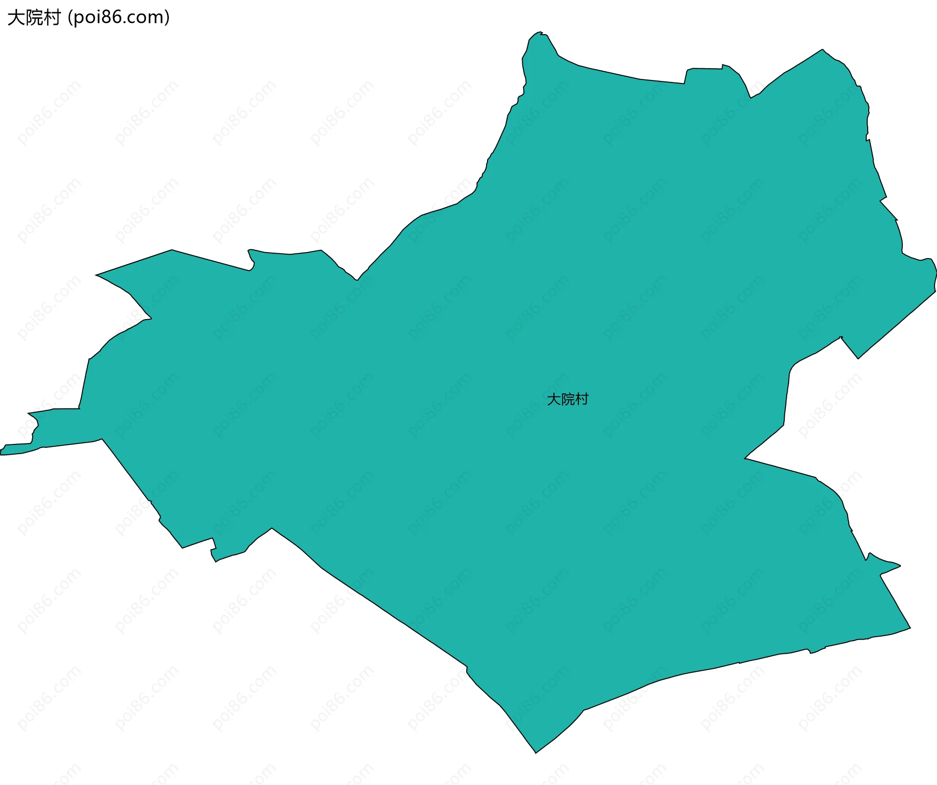大院村边界地图