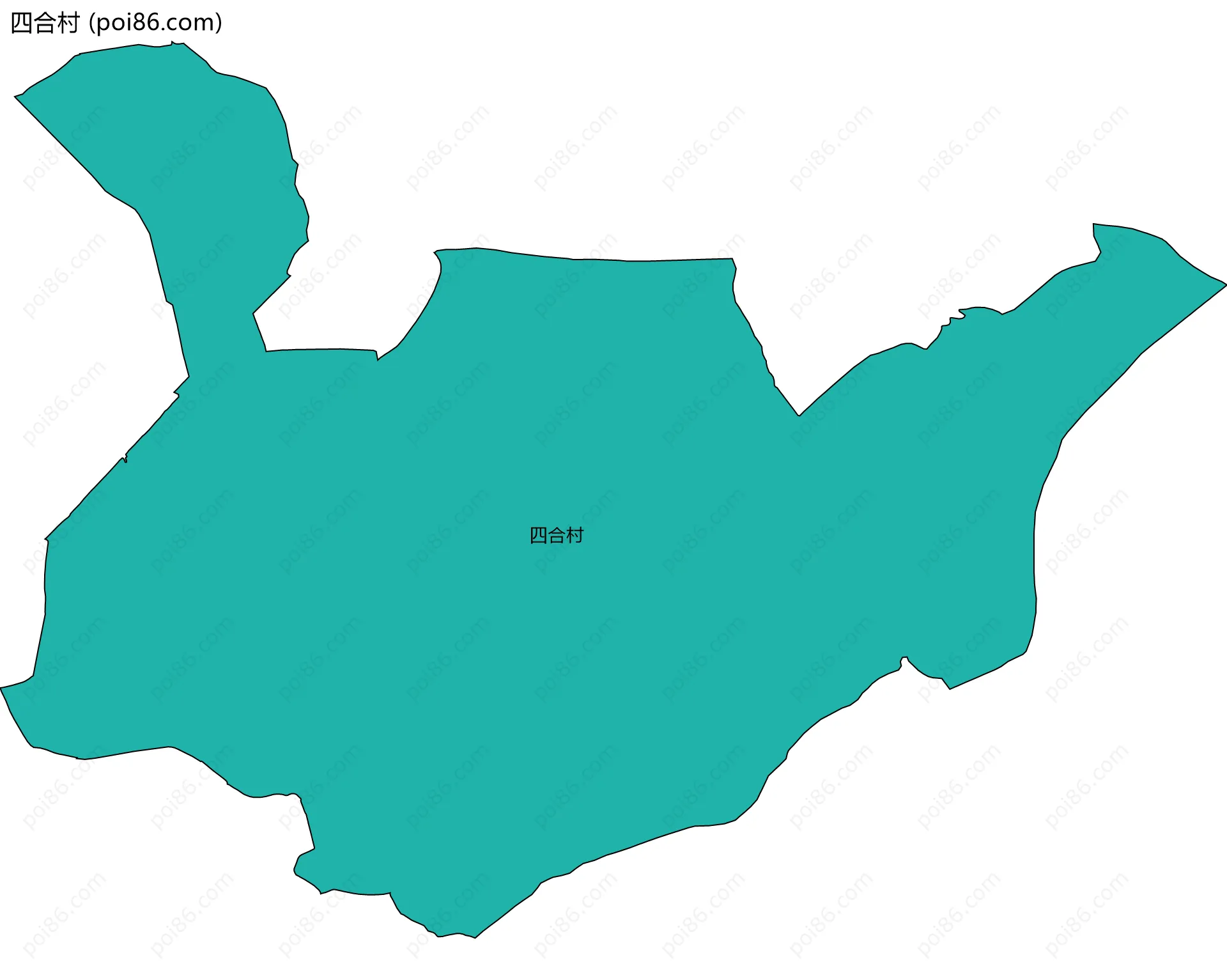 四合村边界地图