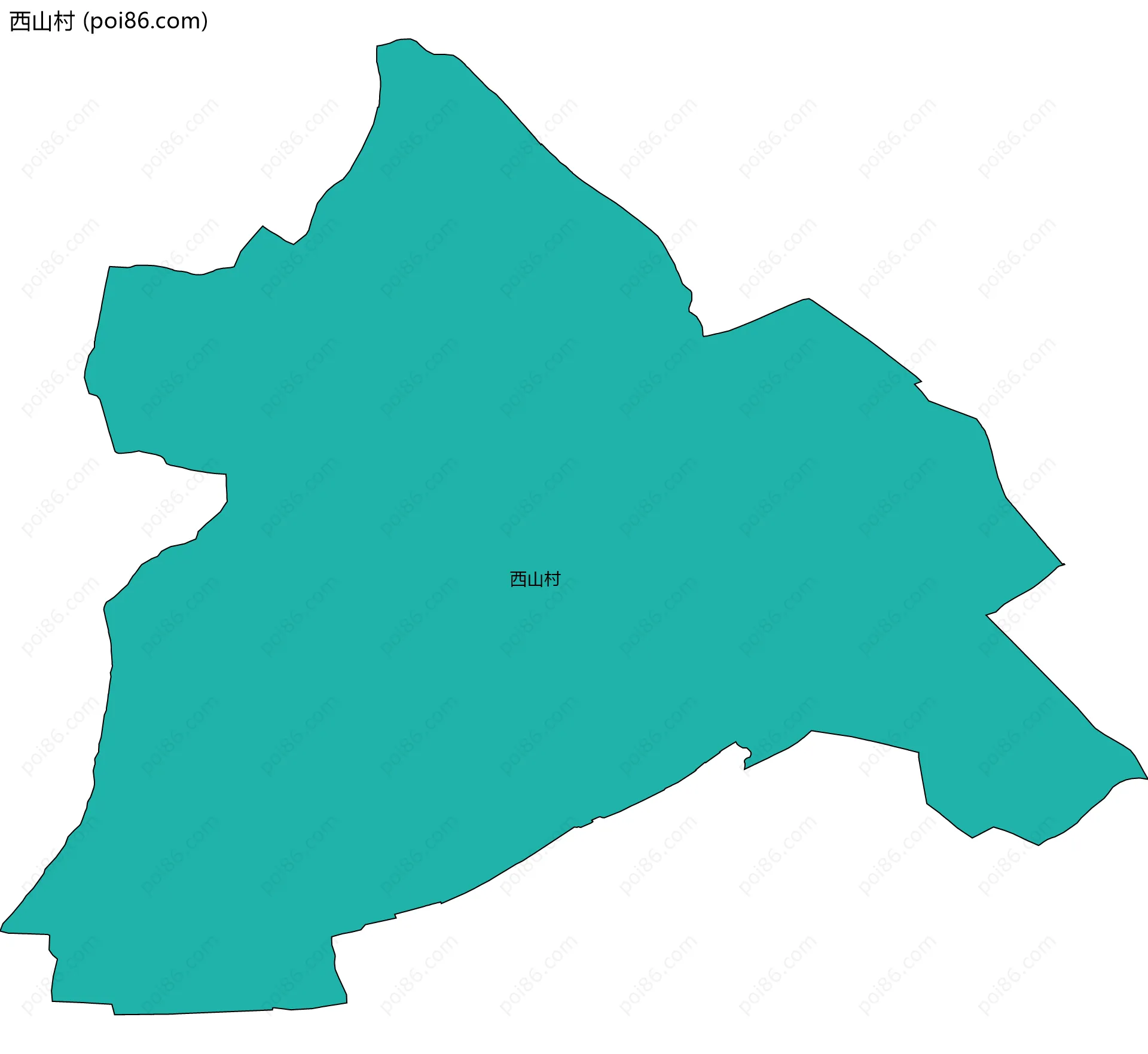 西山村边界地图