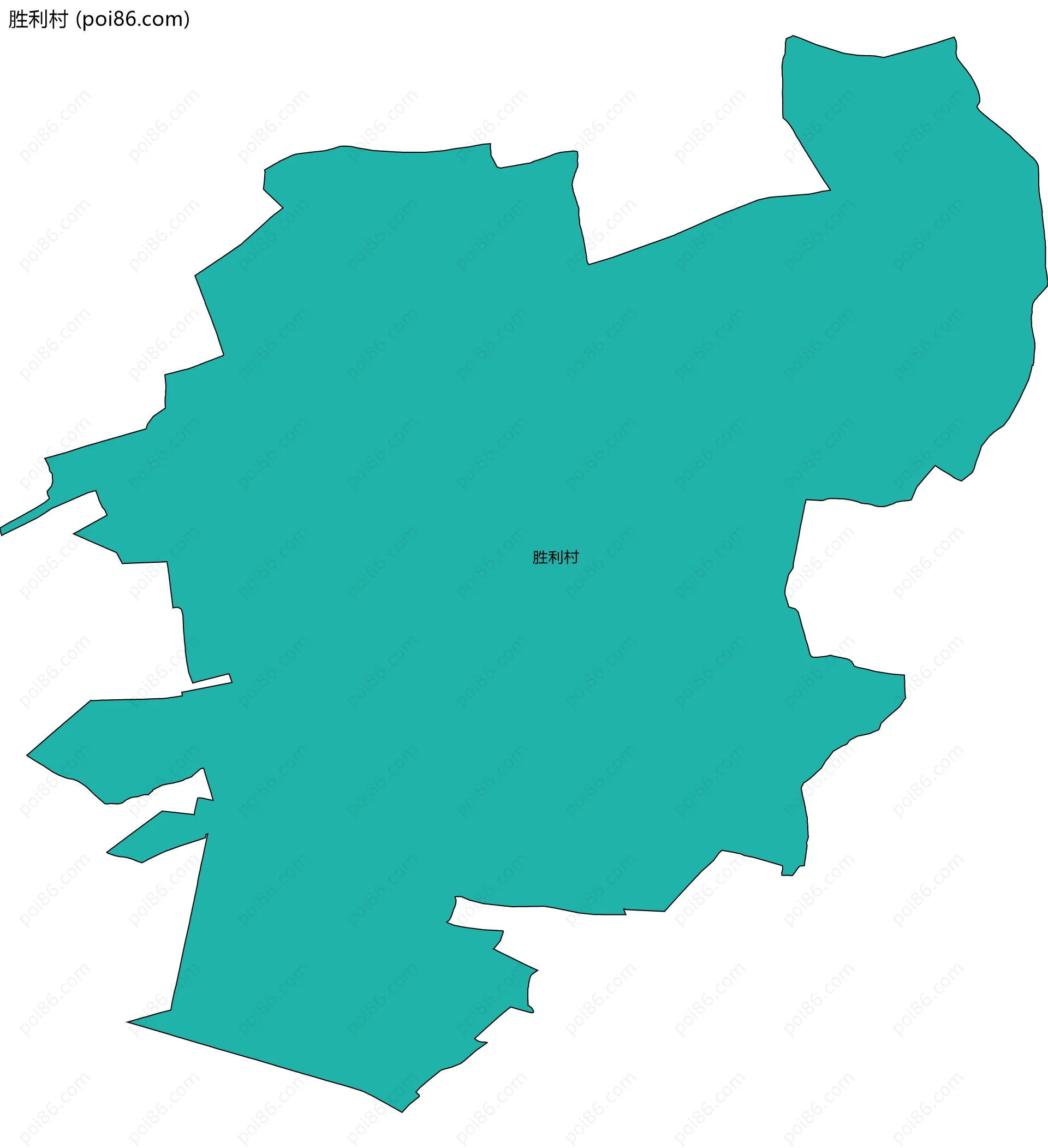 胜利村边界地图