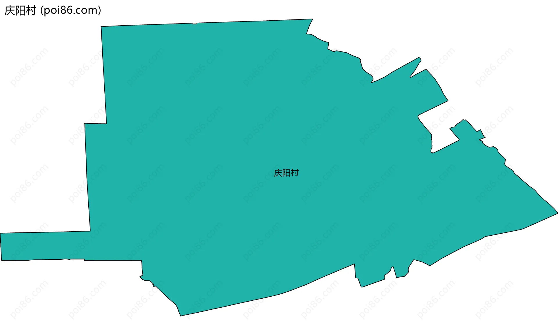 庆阳村边界地图