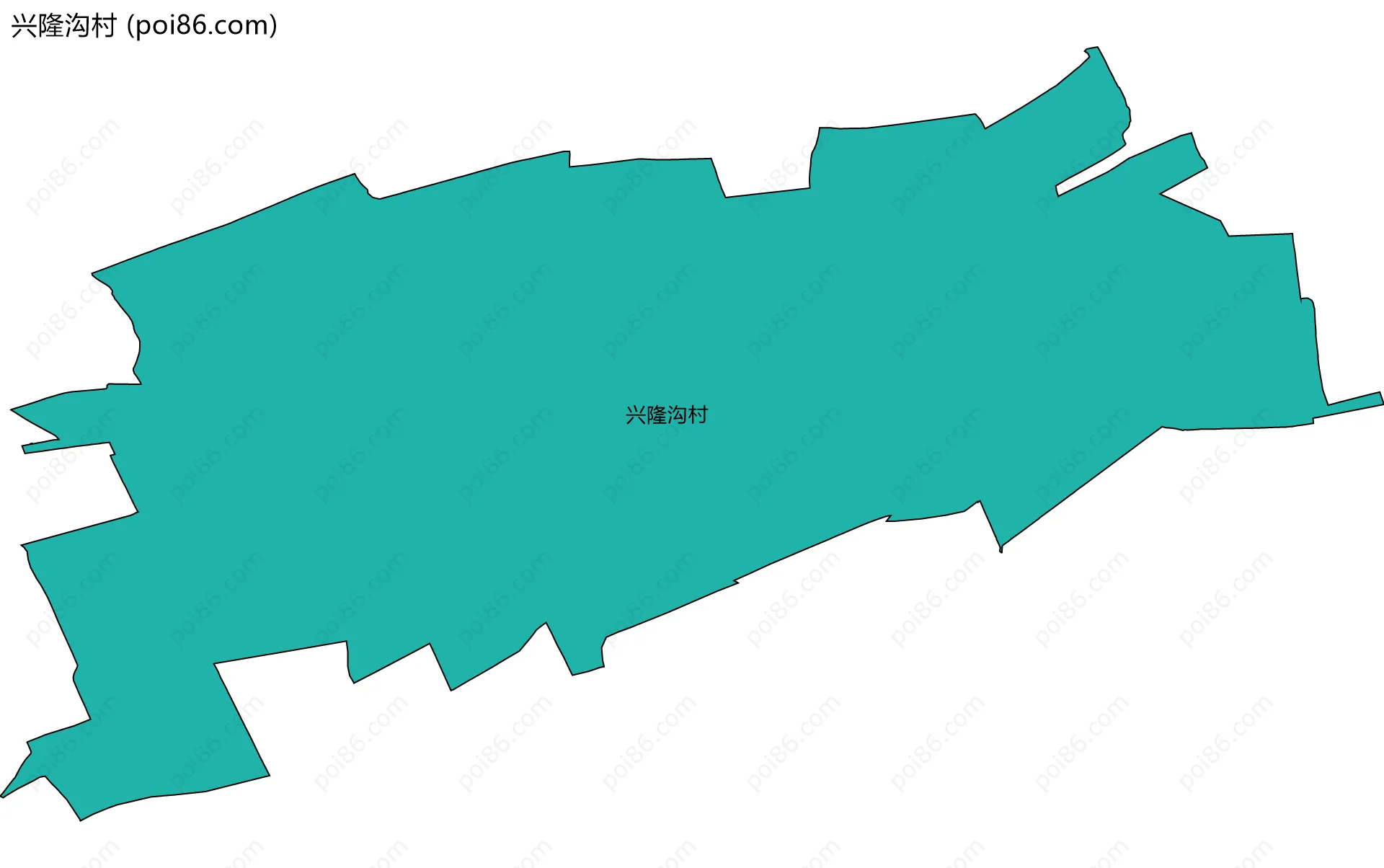 兴隆沟村边界地图