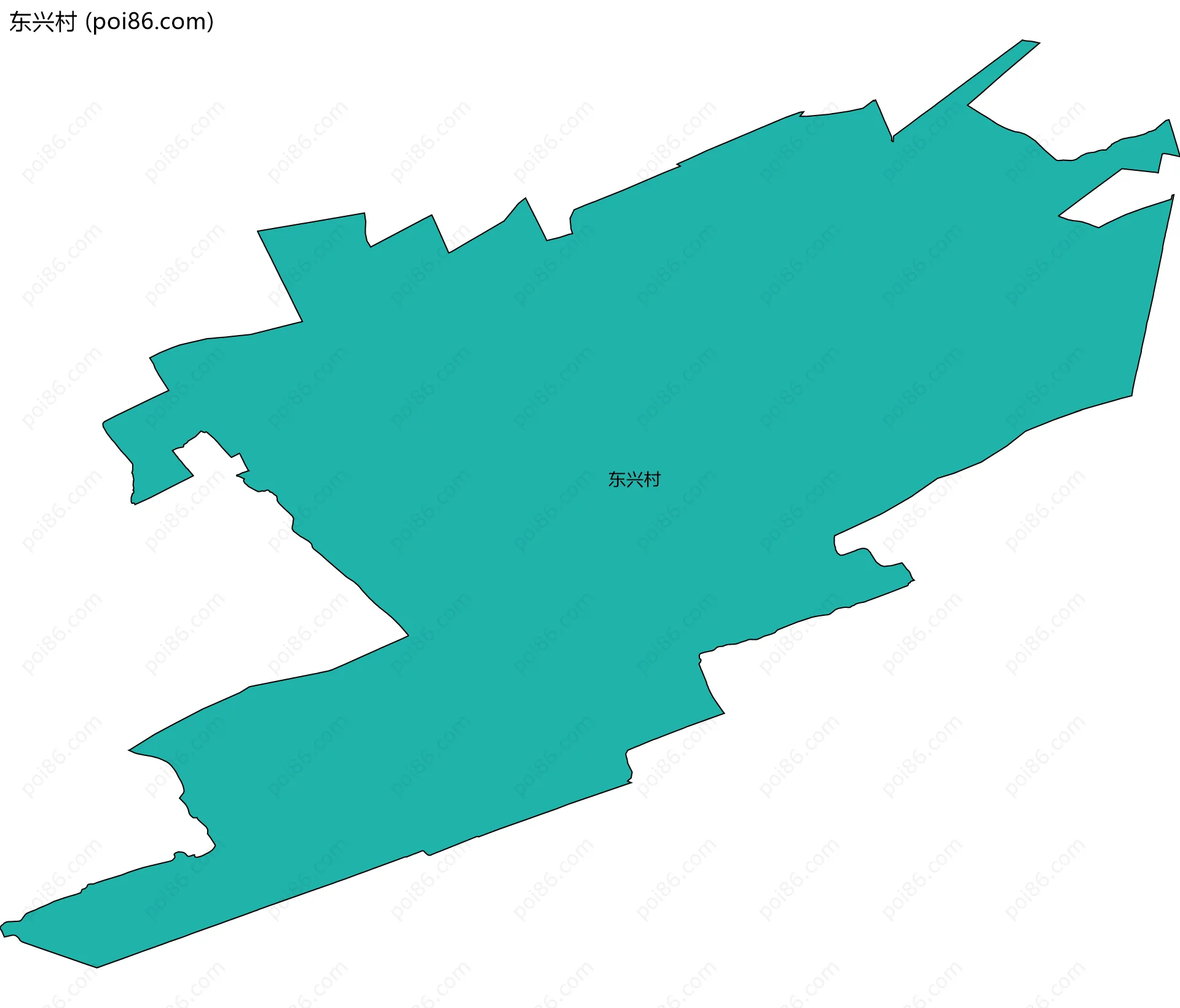 东兴村边界地图