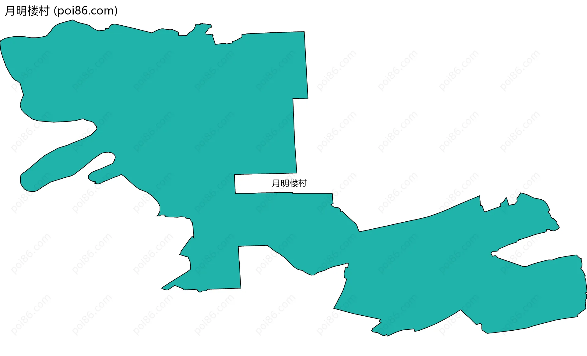 月明楼村边界地图