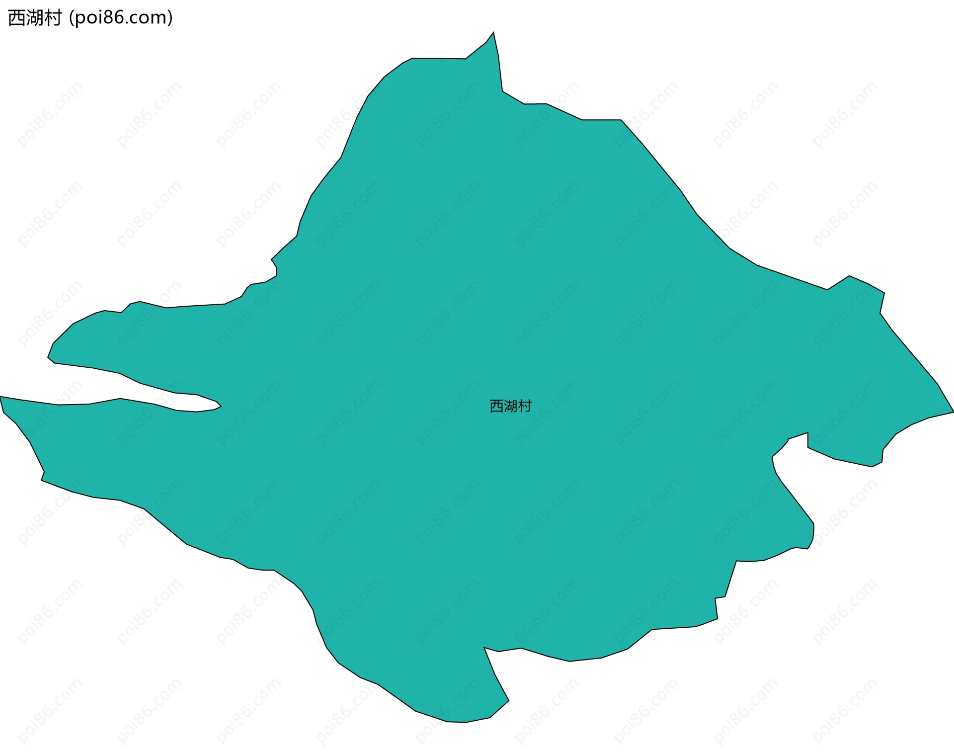 西湖村边界地图
