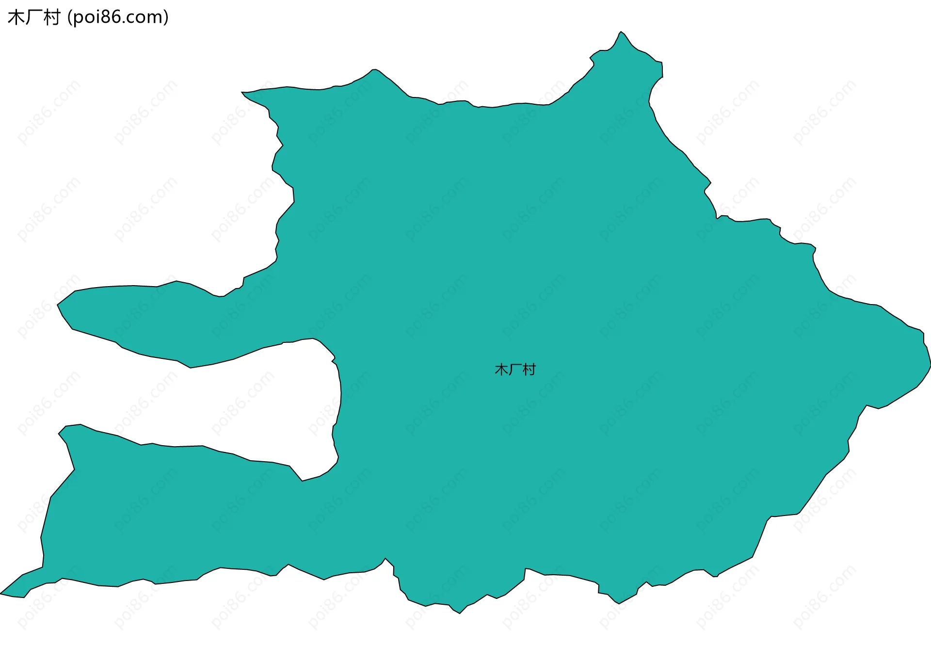 木厂村边界地图