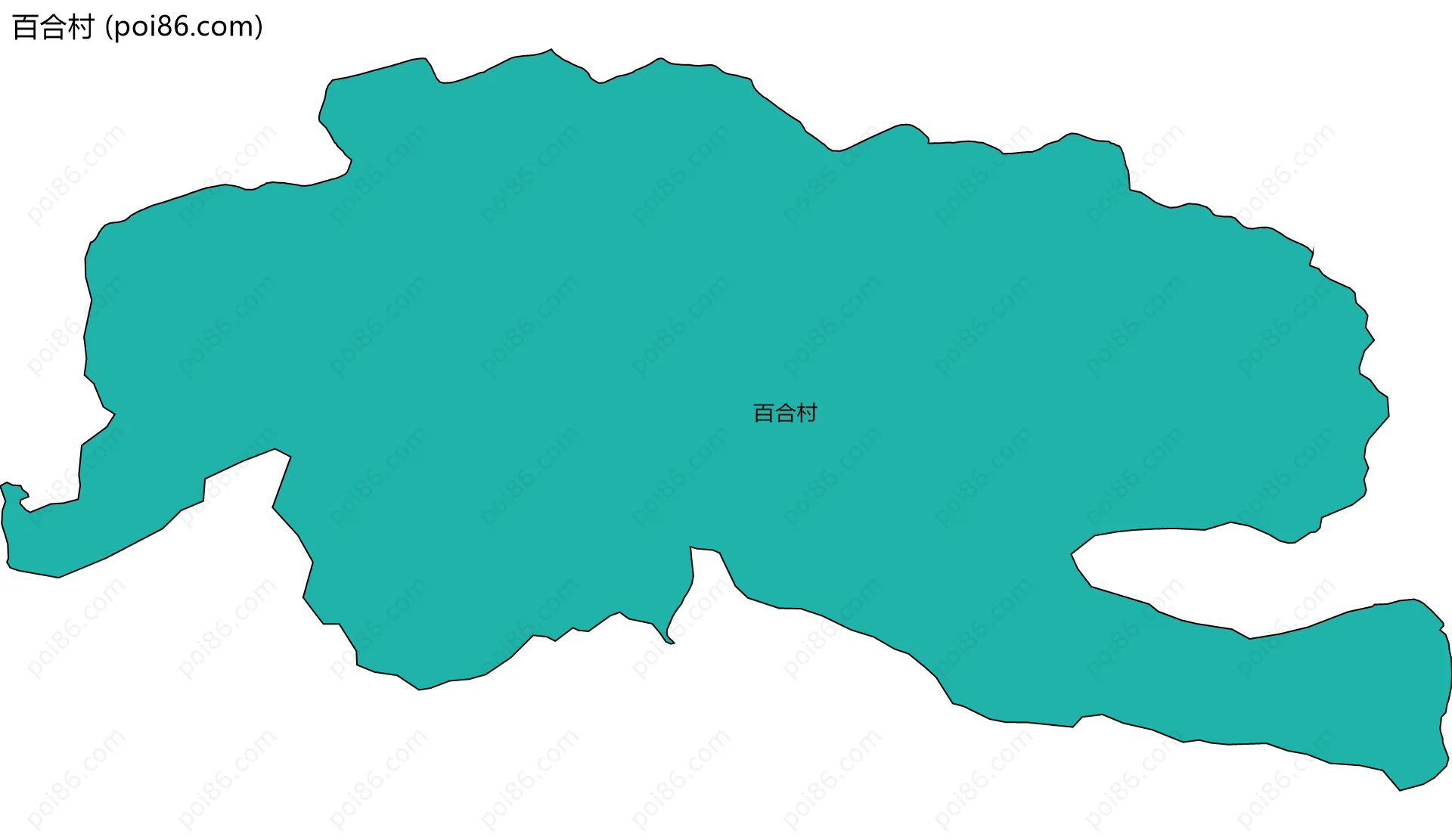 百合村边界地图