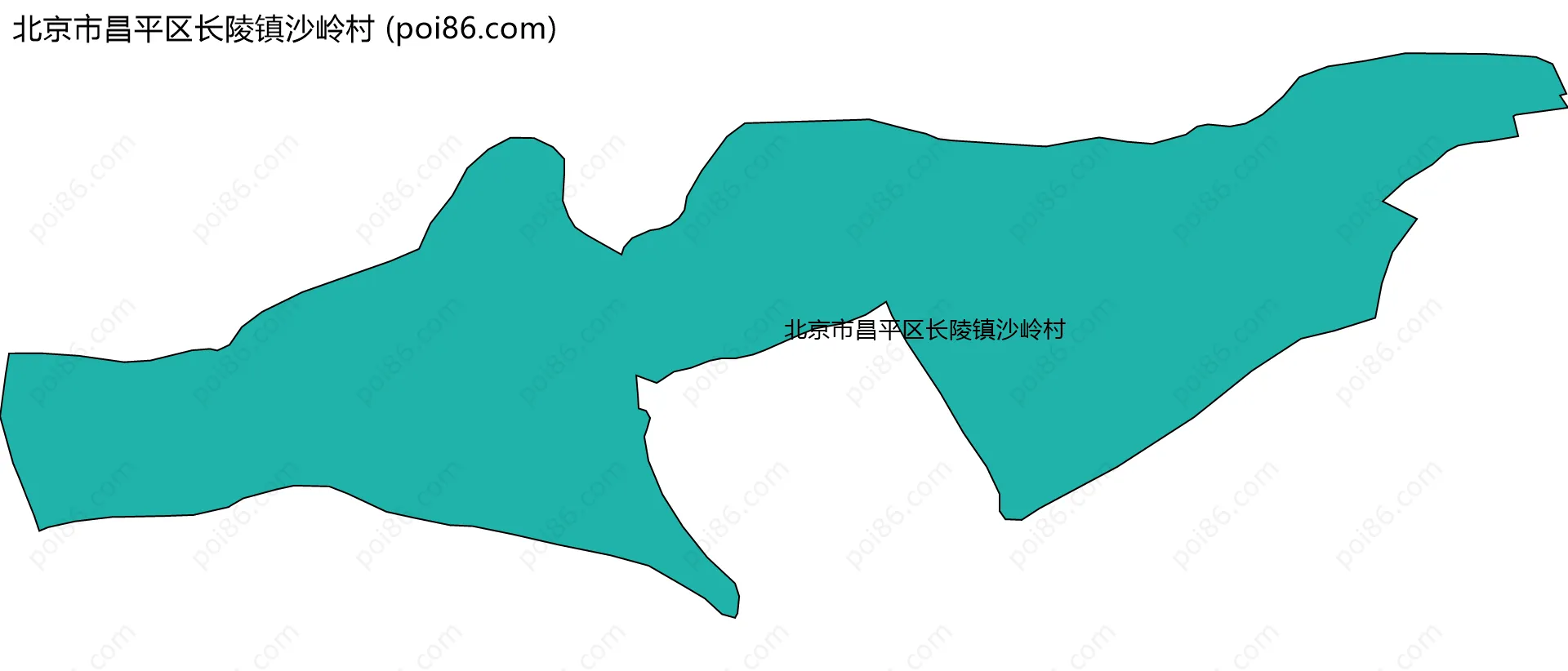北京市昌平区长陵镇沙岭村边界地图