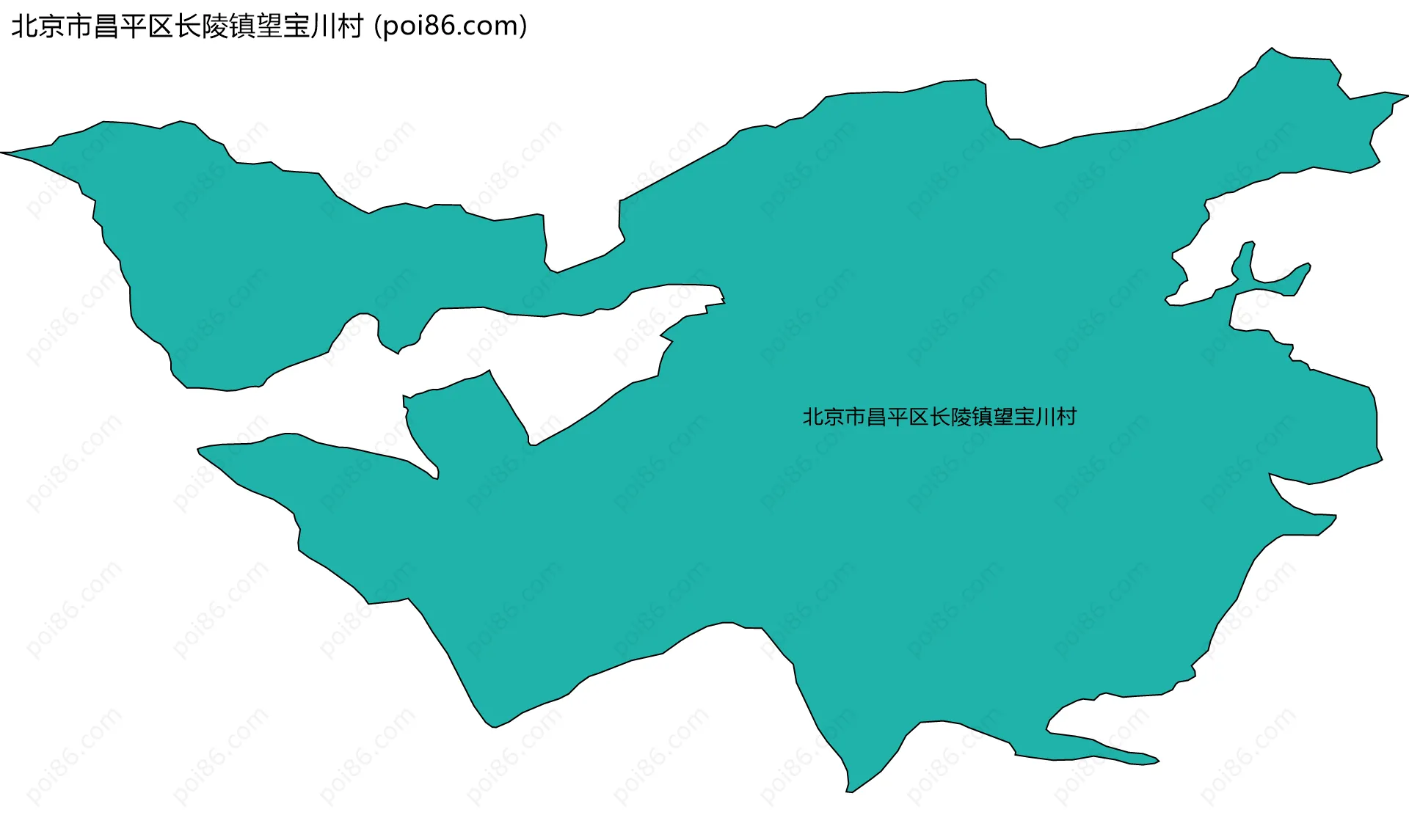 北京市昌平区长陵镇望宝川村边界地图