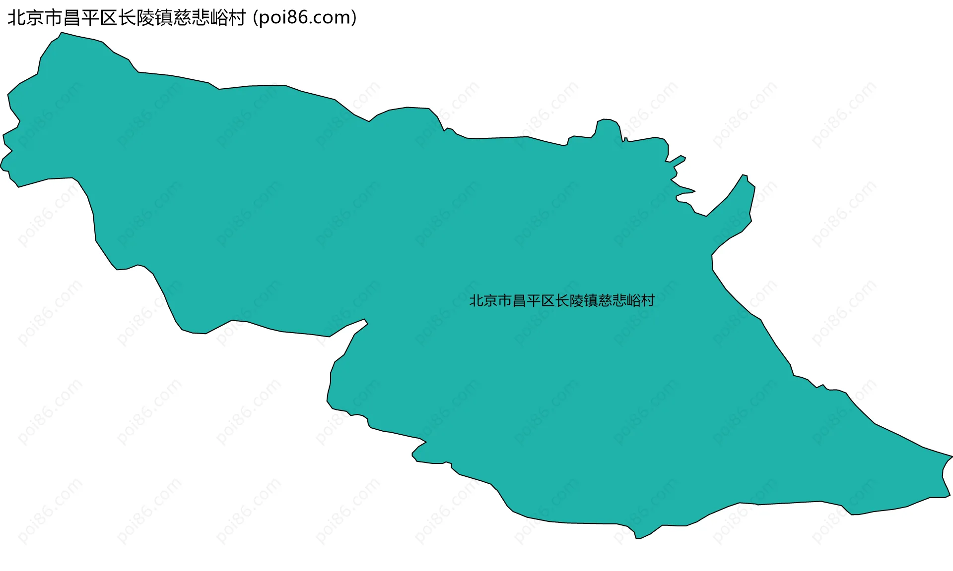 北京市昌平区长陵镇慈悲峪村边界地图