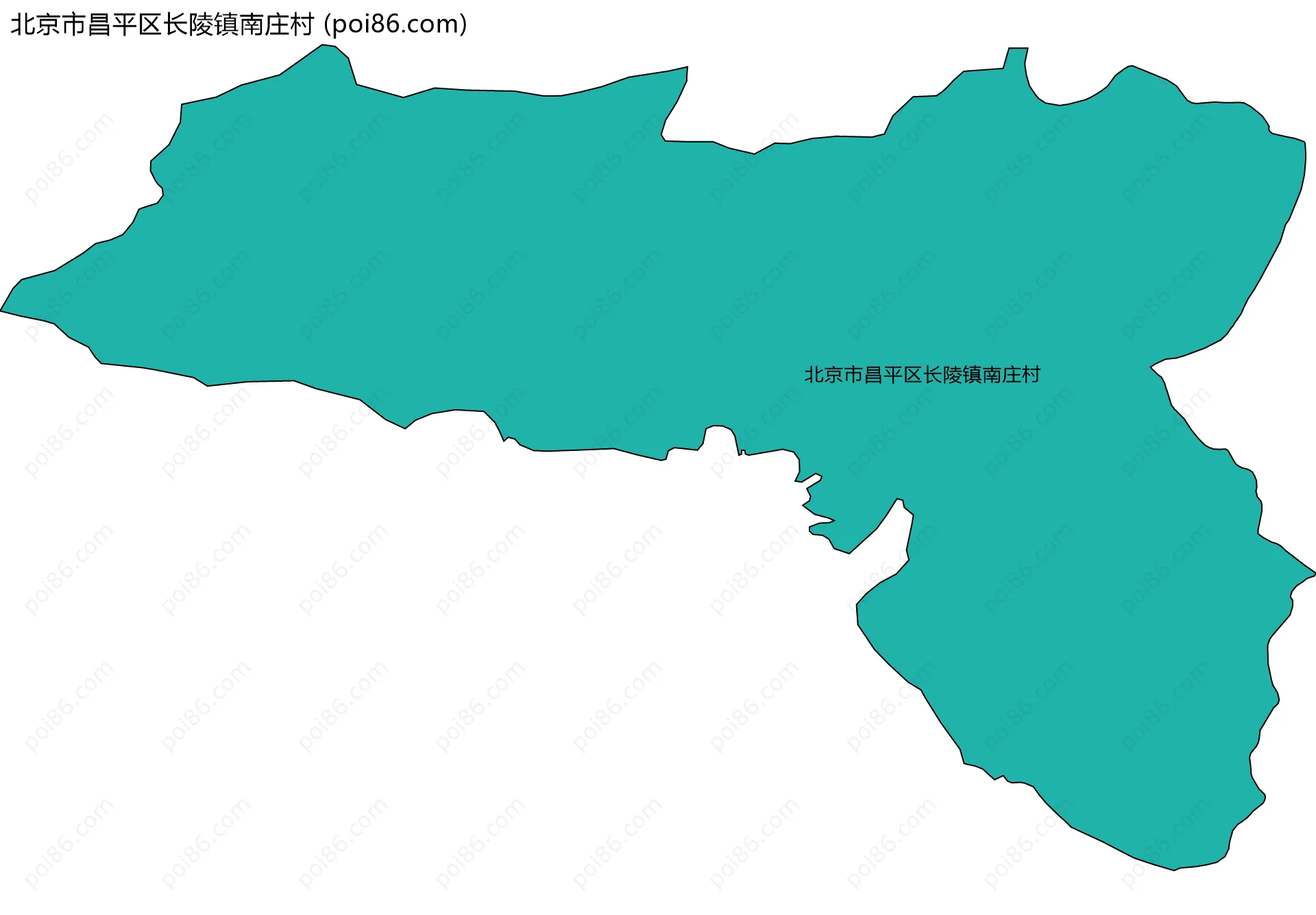 北京市昌平区长陵镇南庄村边界地图
