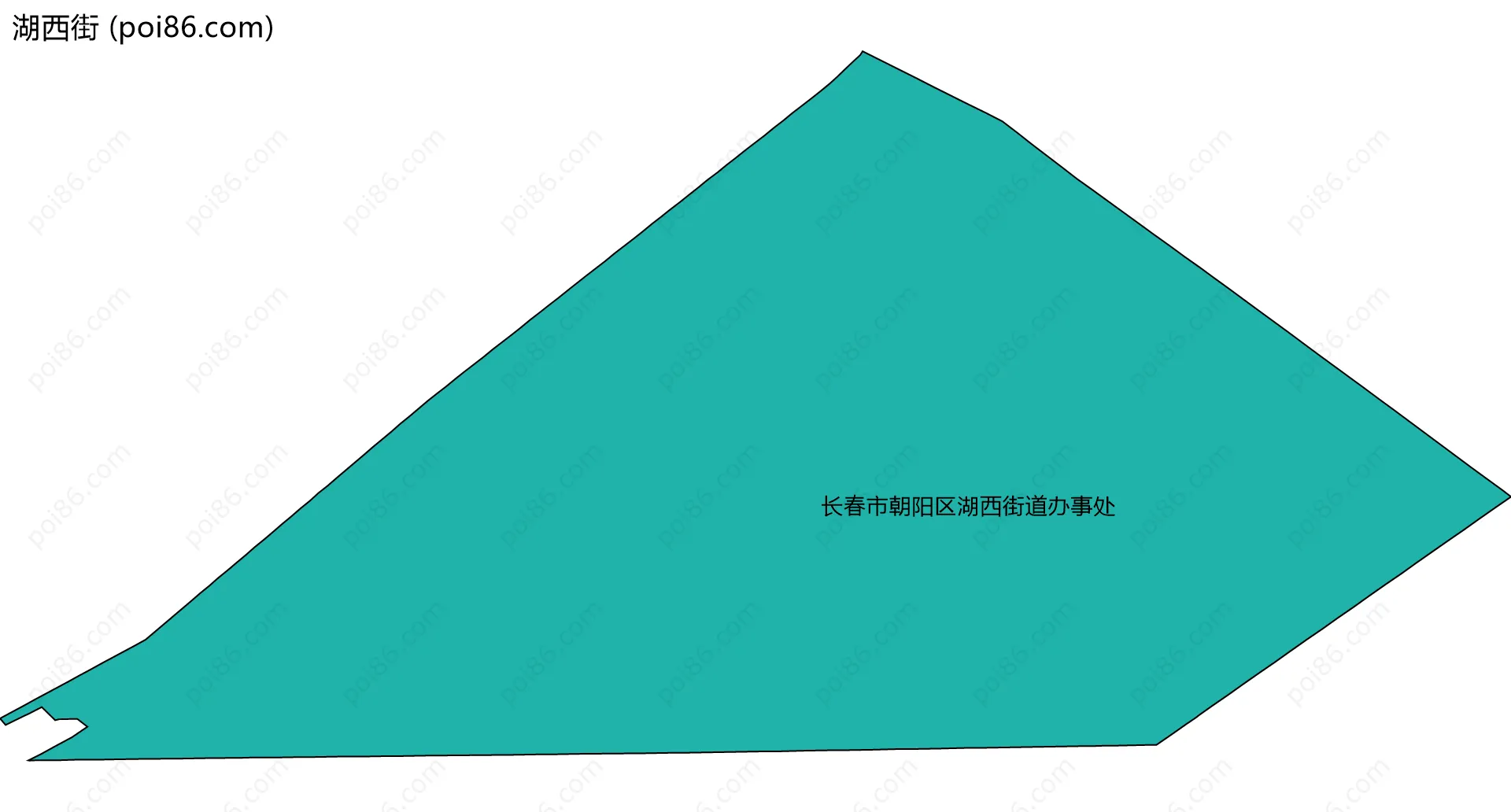 湖西街边界地图(五级行政区划)