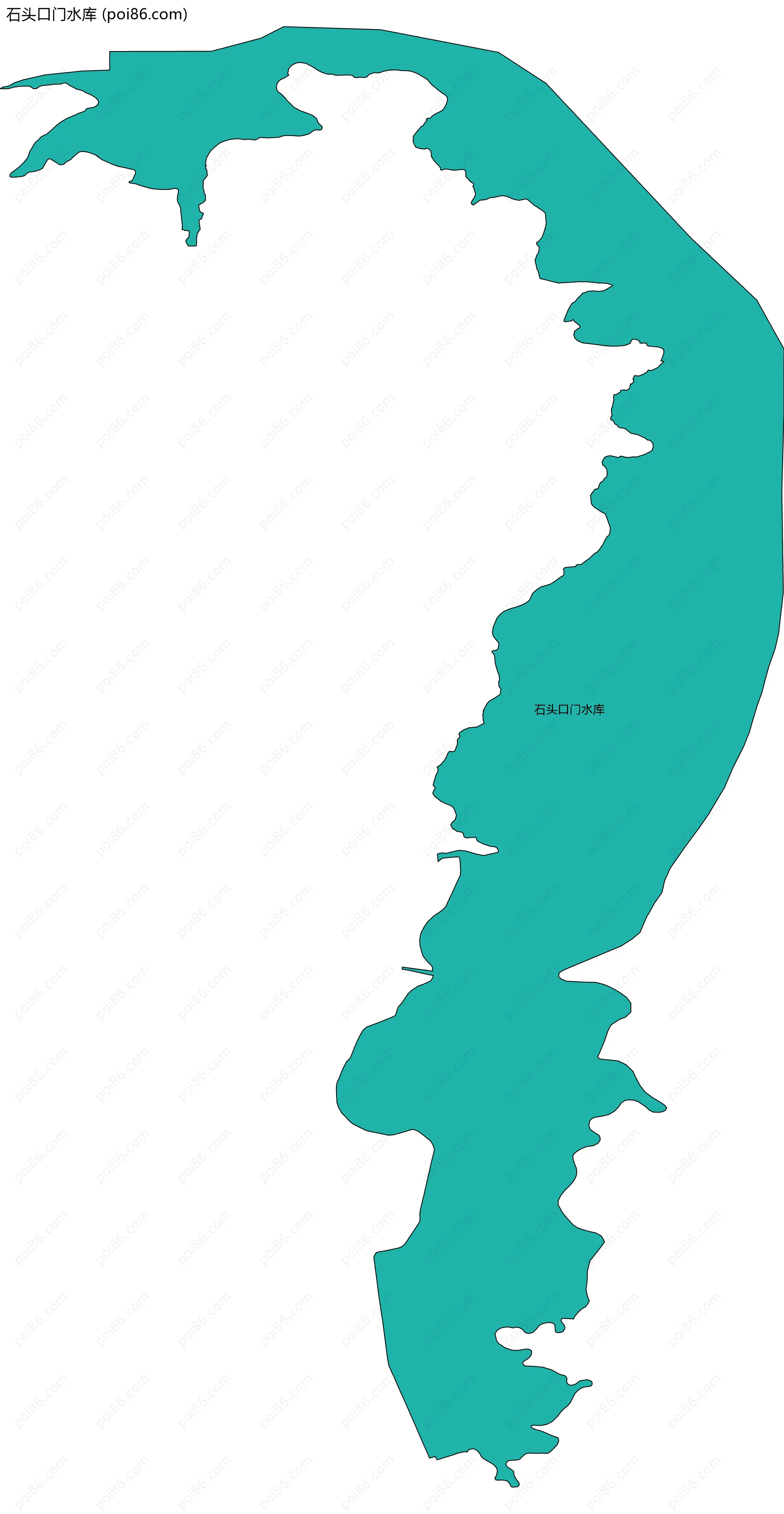 石头口门水库边界地图
