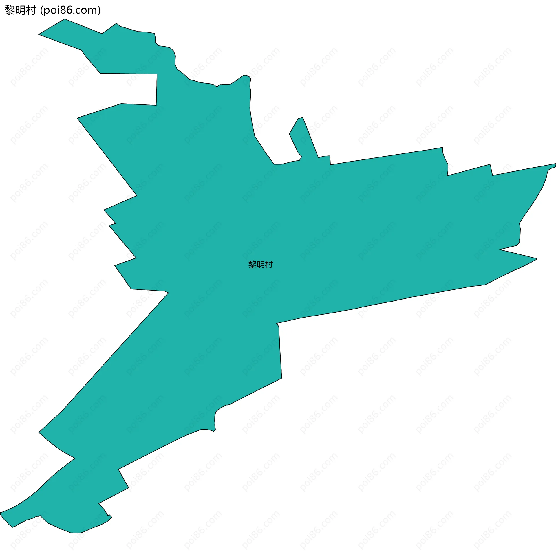 黎明村边界地图