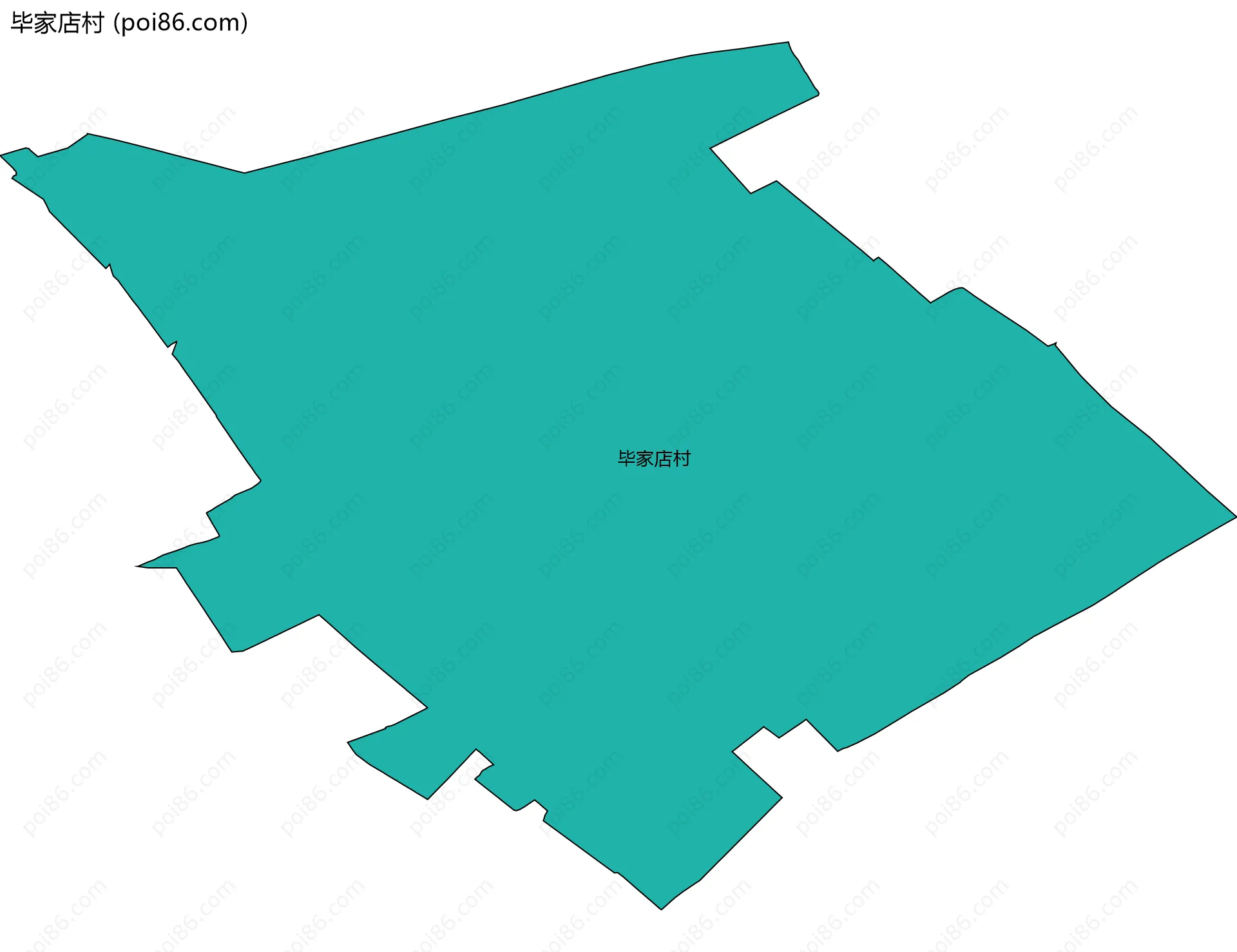 毕家店村边界地图