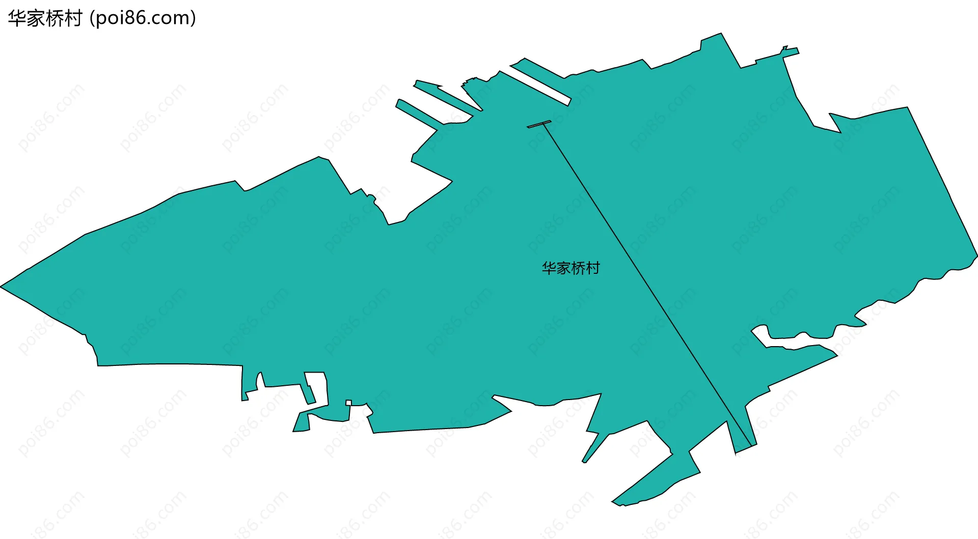 华家桥村边界地图