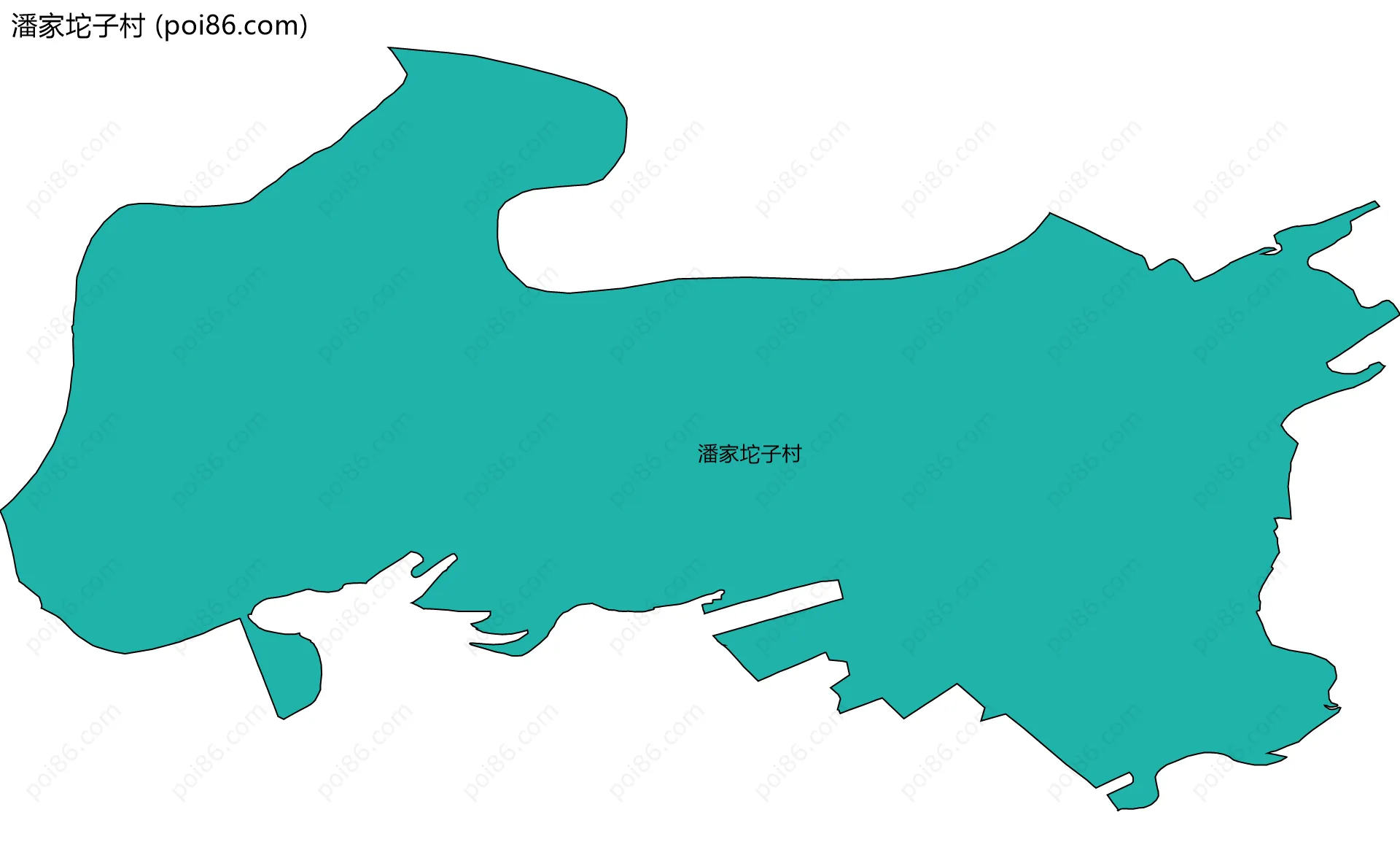 潘家坨子村边界地图