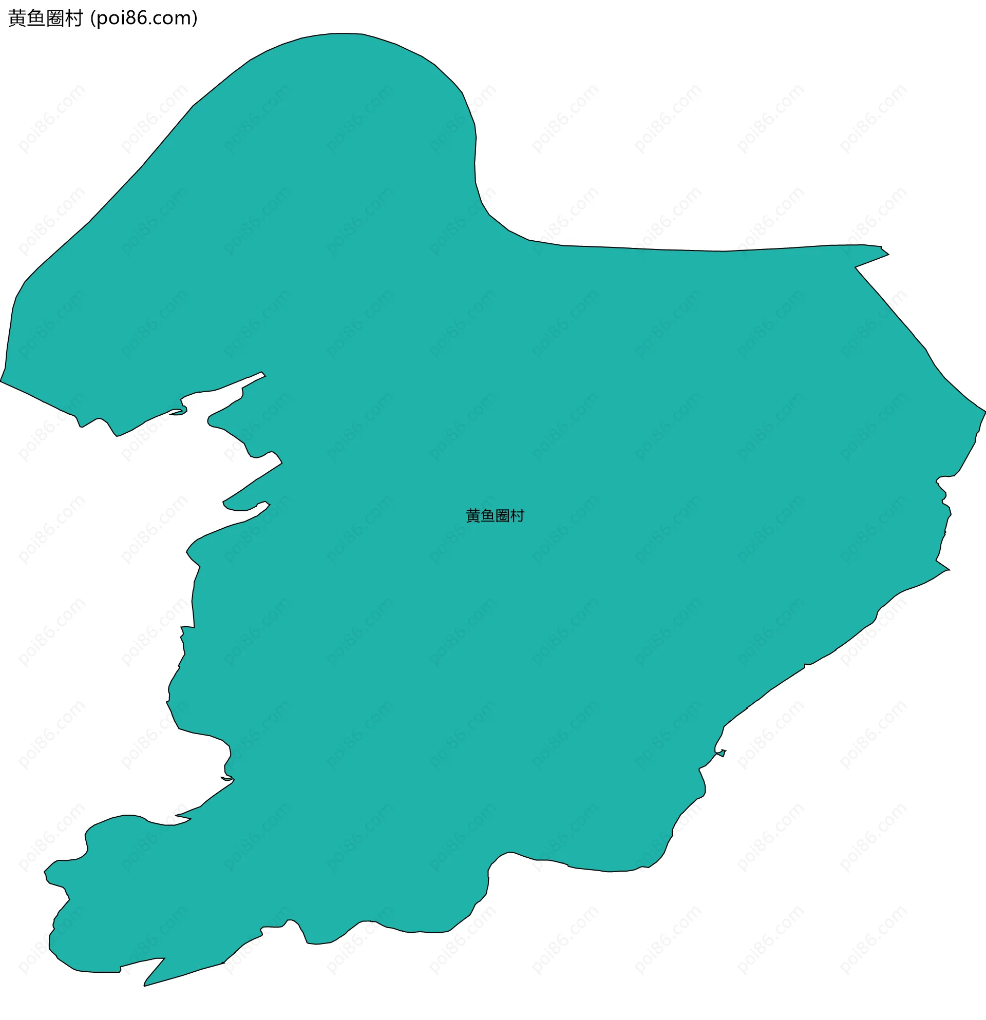 黄鱼圈村边界地图