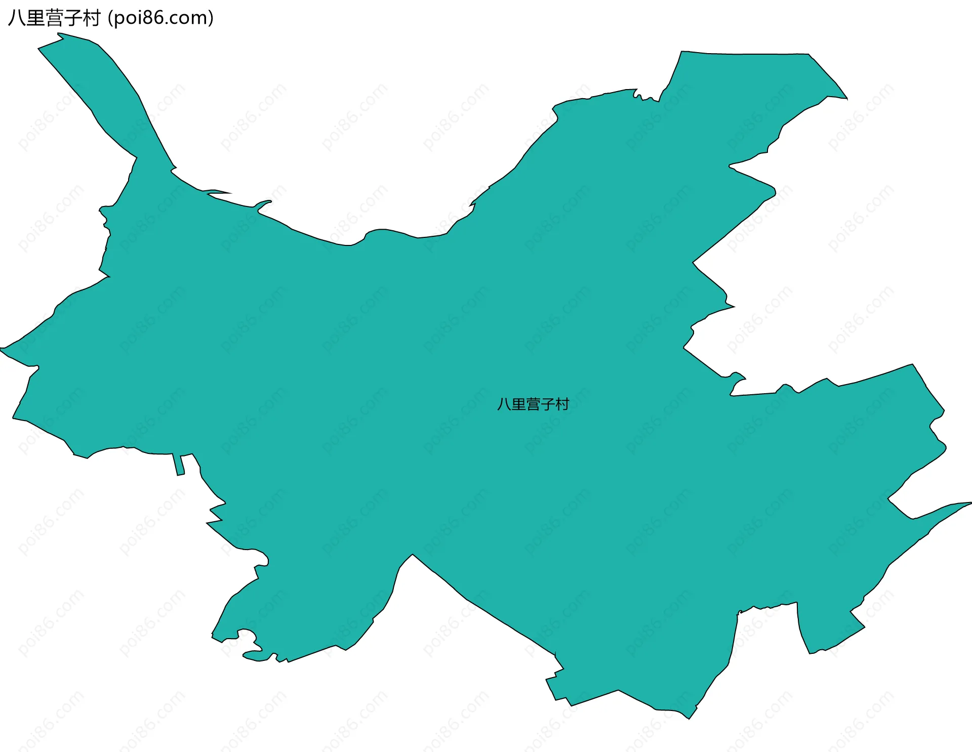 八里营子村边界地图