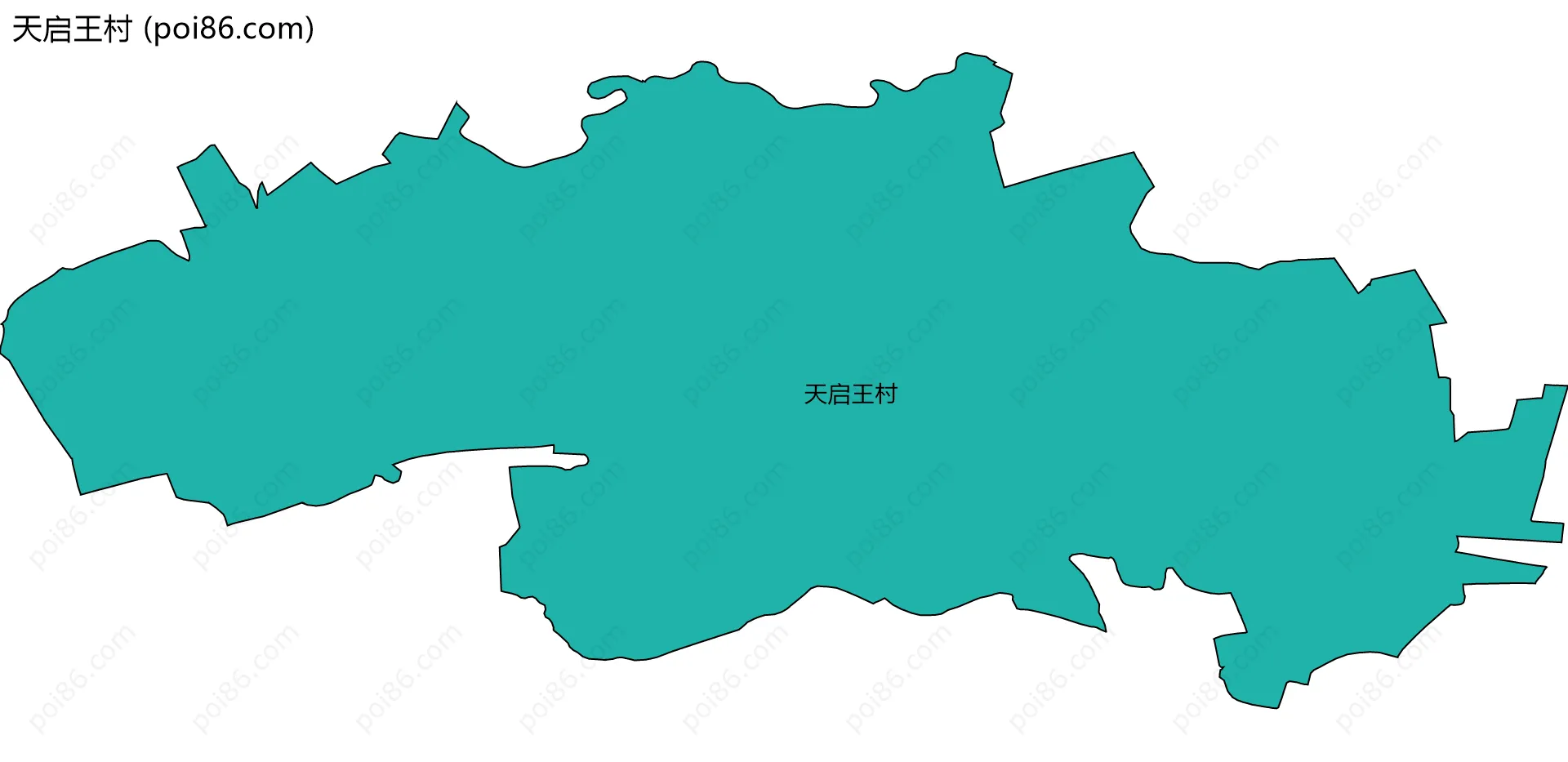 天启王村边界地图