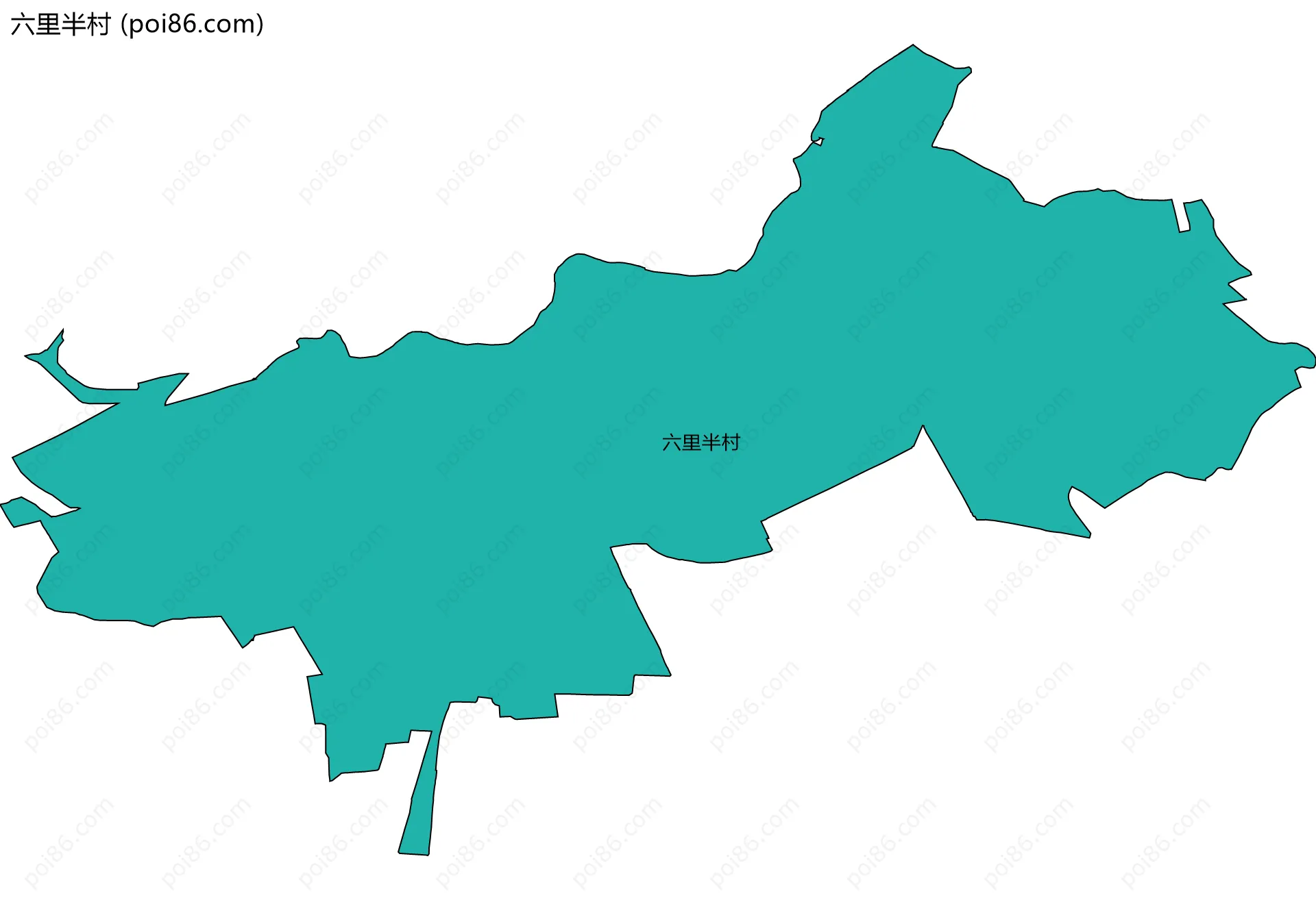 六里半村边界地图