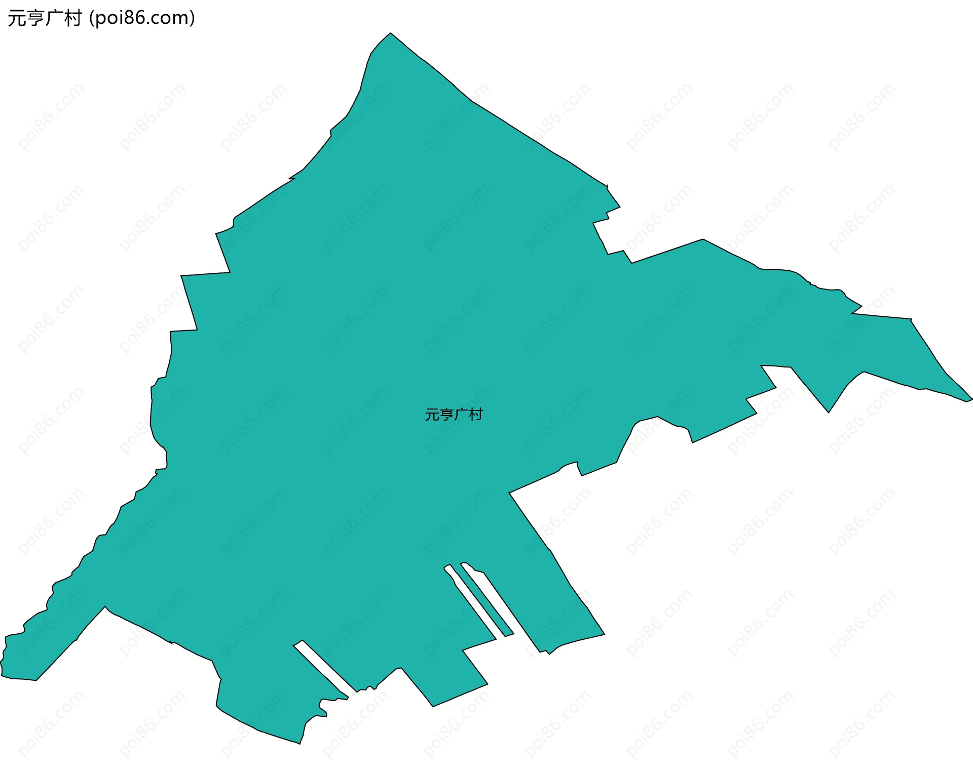 元亨广村边界地图