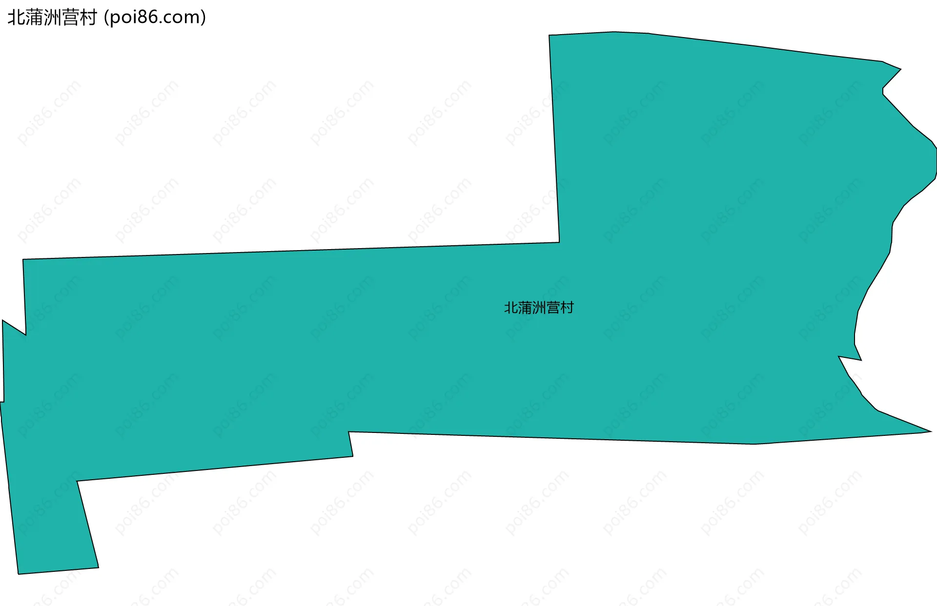 北蒲洲营村边界地图