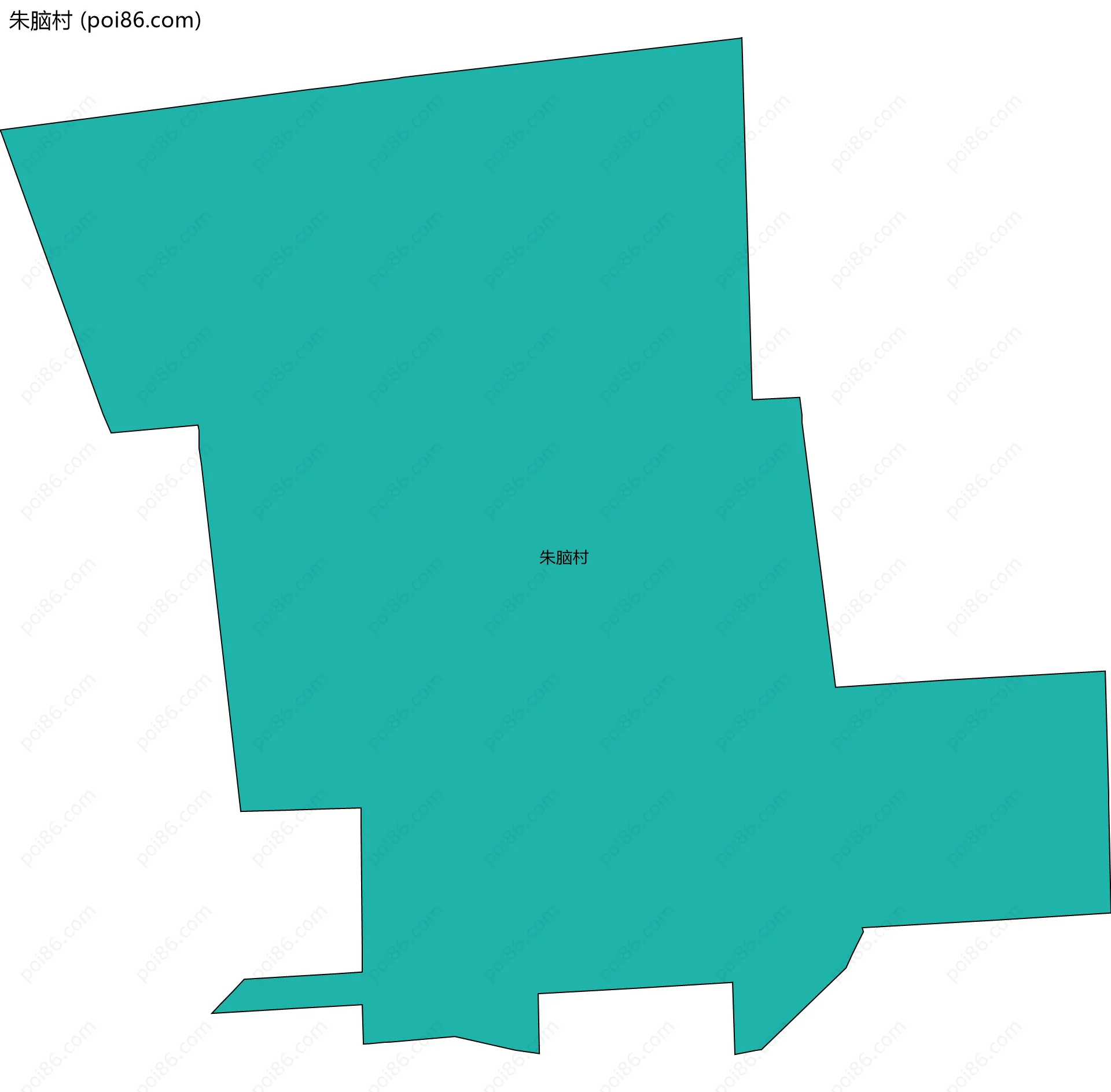 朱脑村边界地图