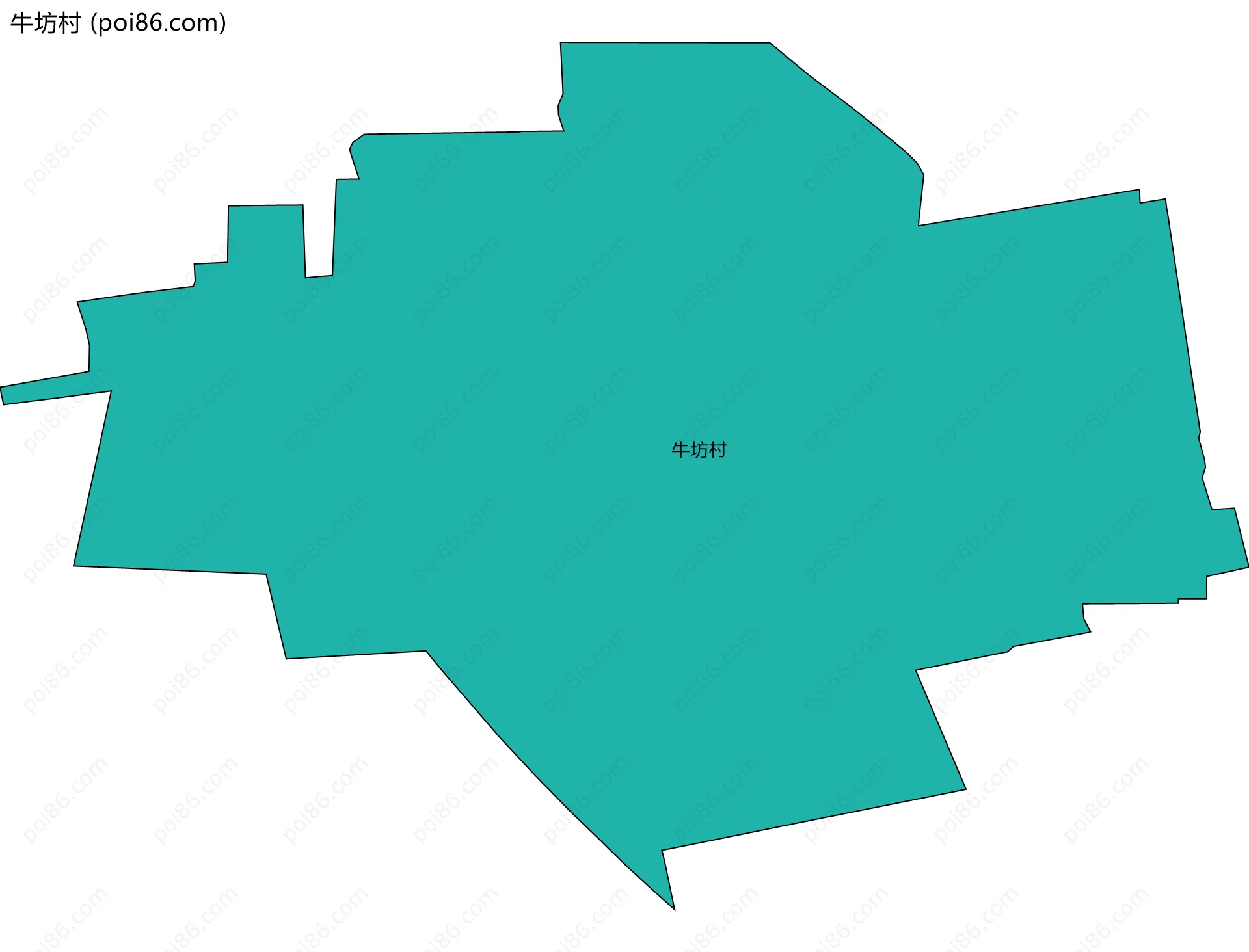 牛坊村边界地图