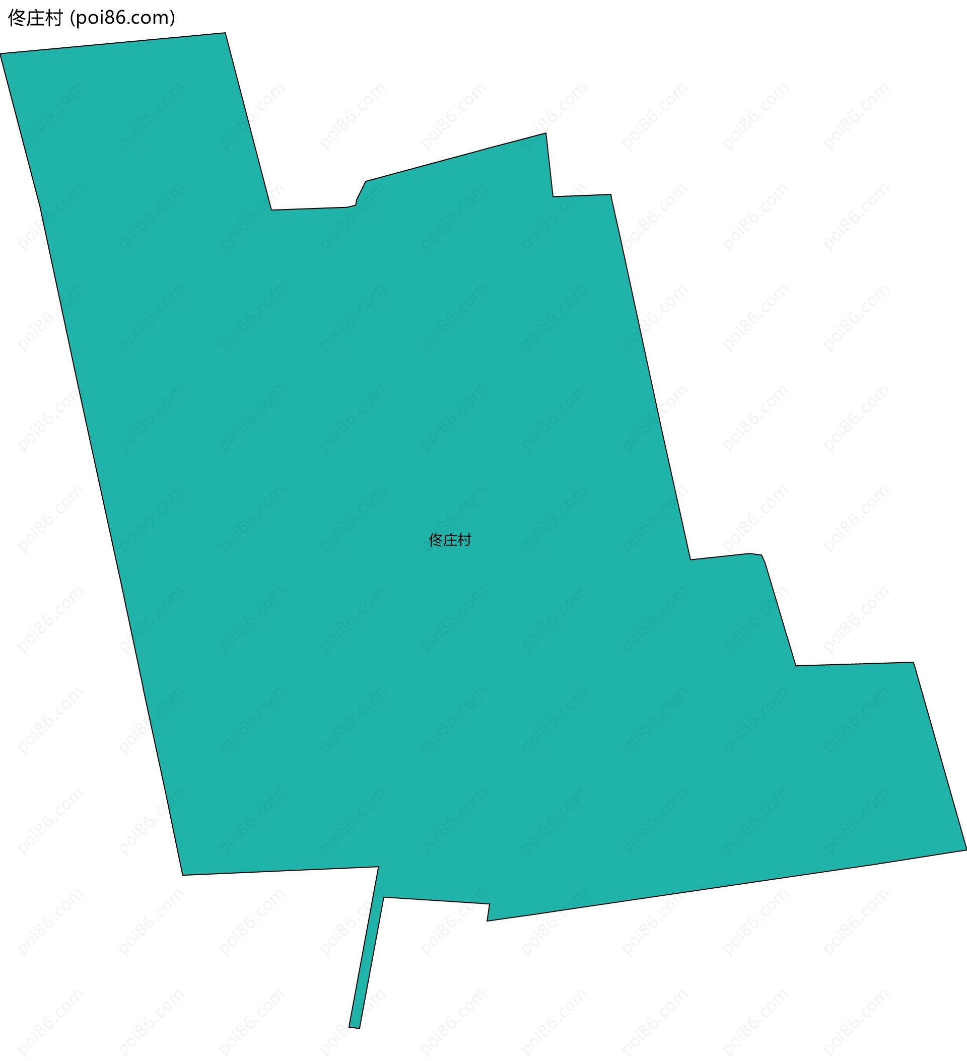 佟庄村边界地图