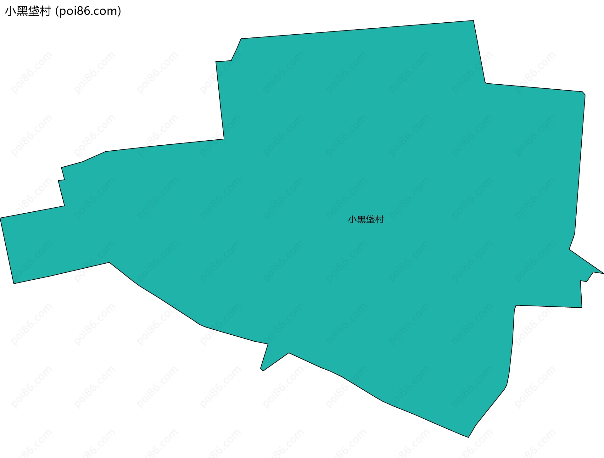 小黑垡村边界地图