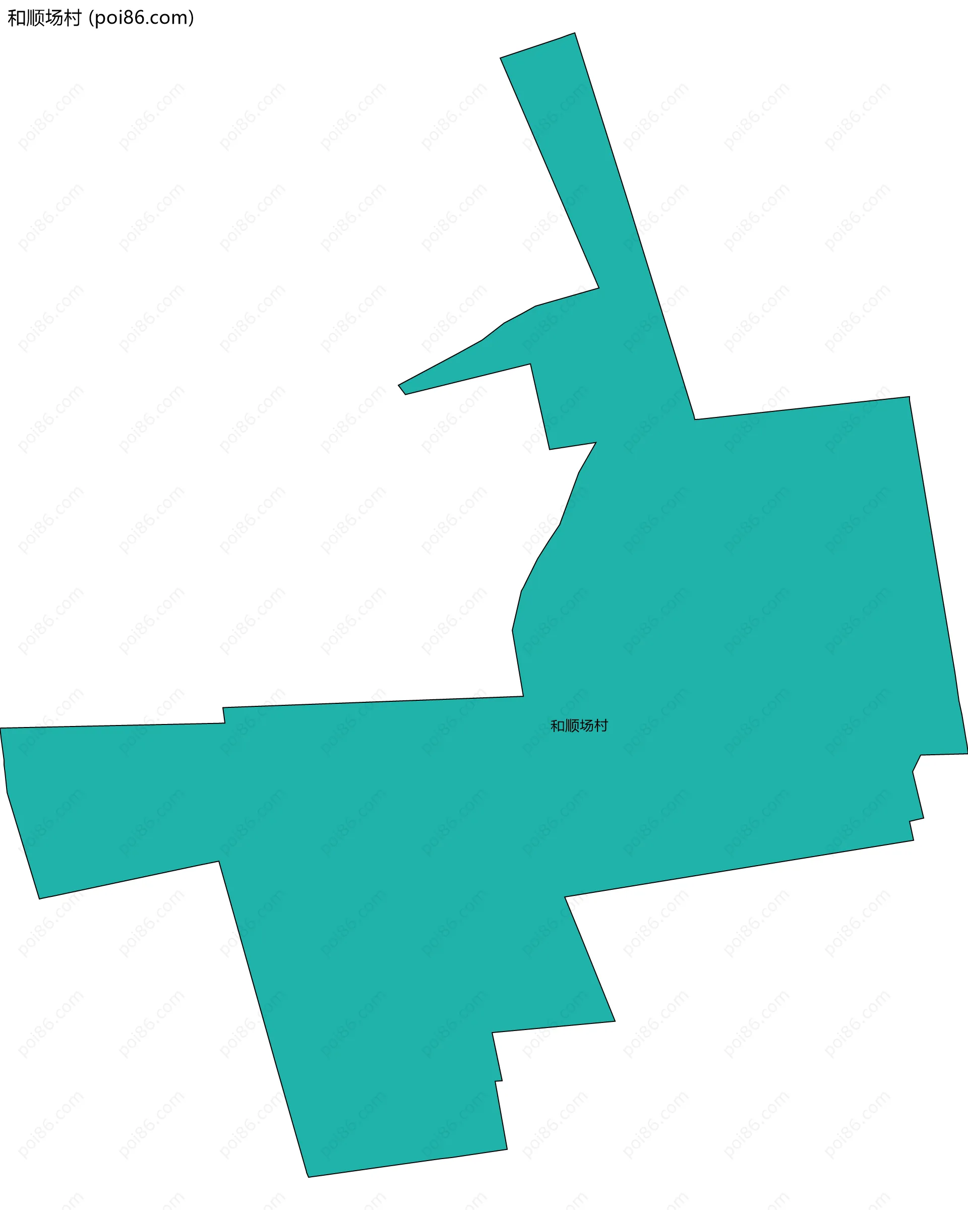 和顺场村边界地图