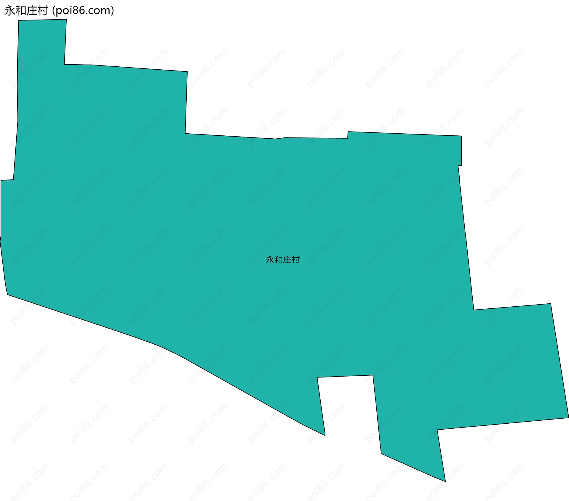 永和庄村边界地图