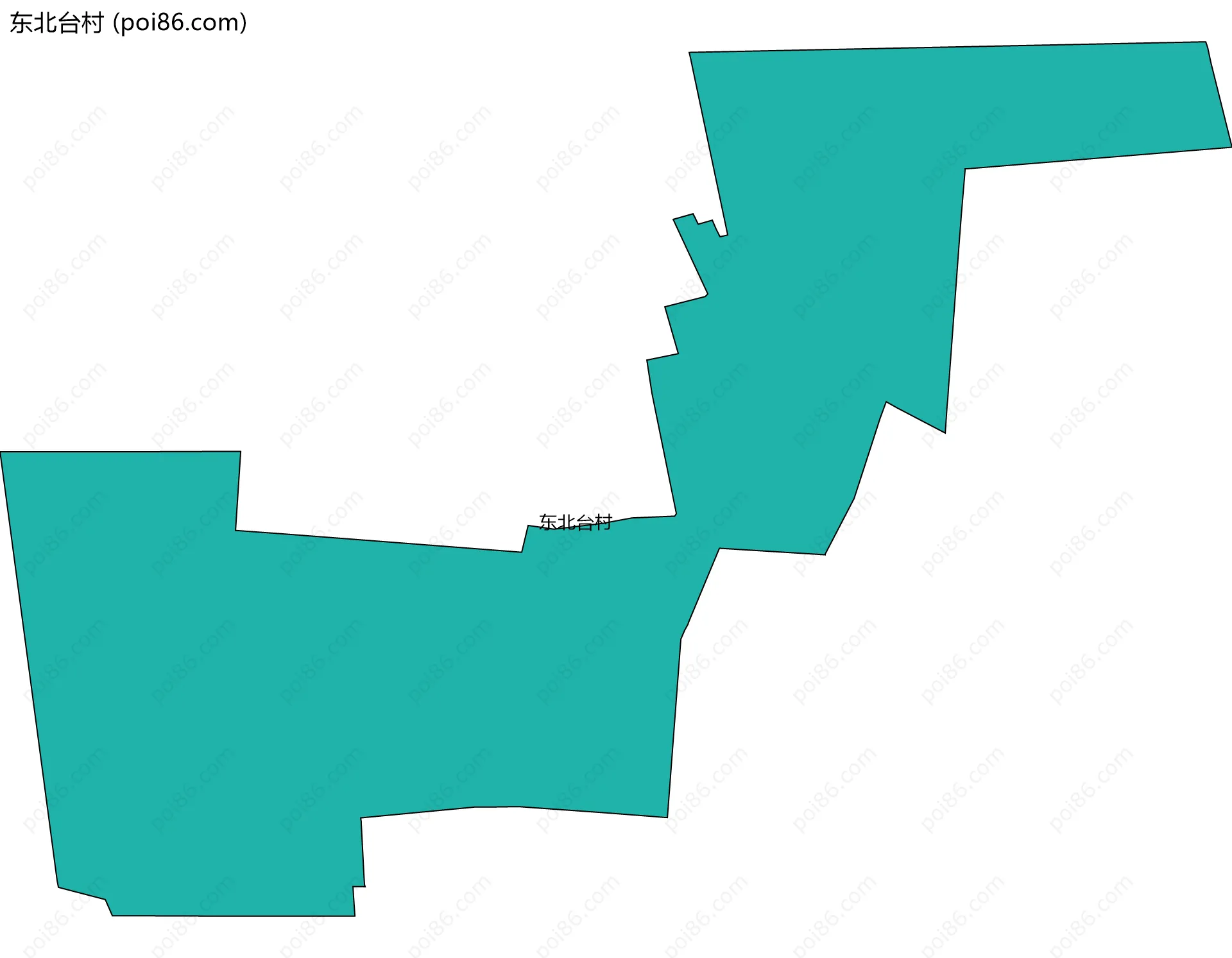 东北台村边界地图