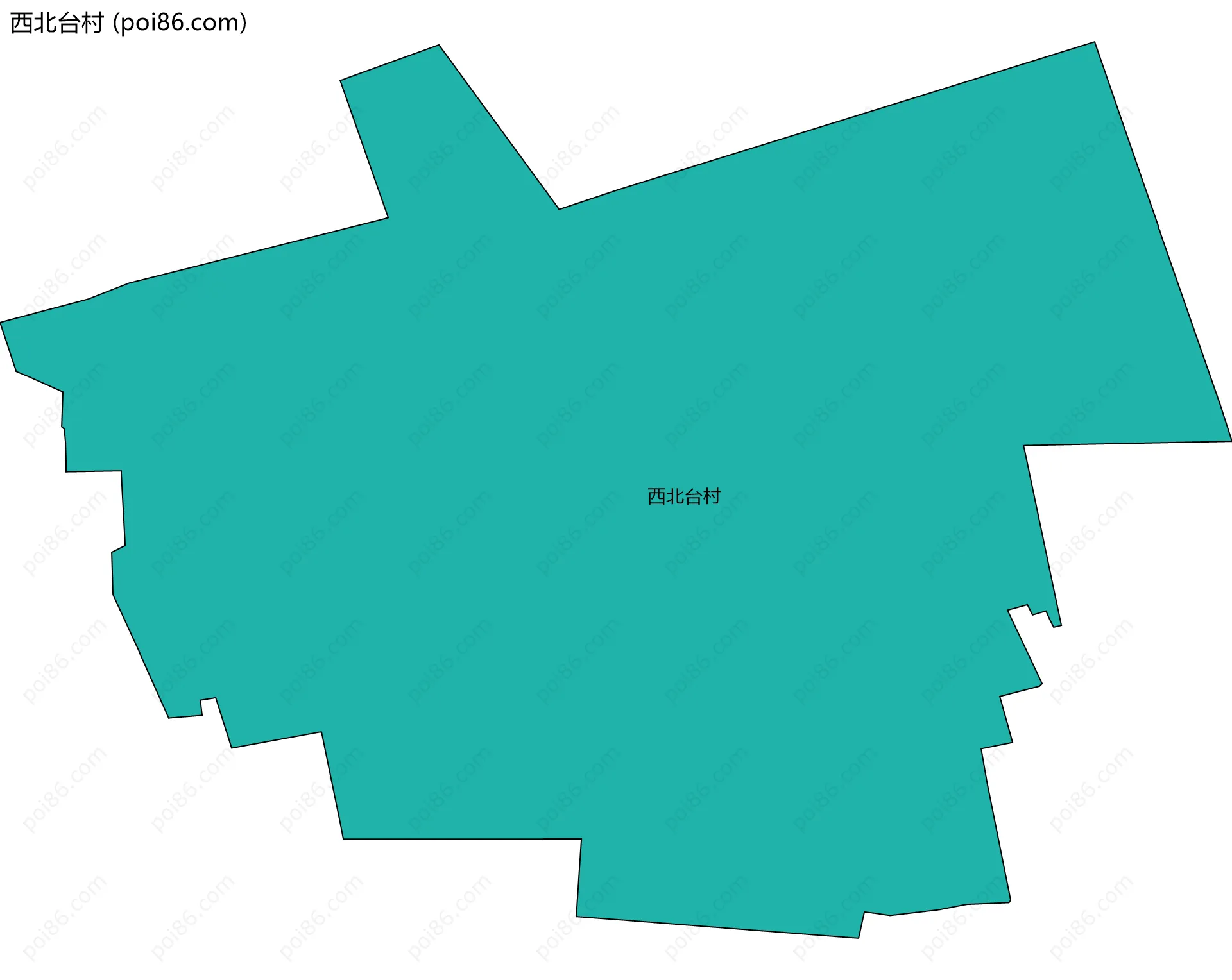西北台村边界地图