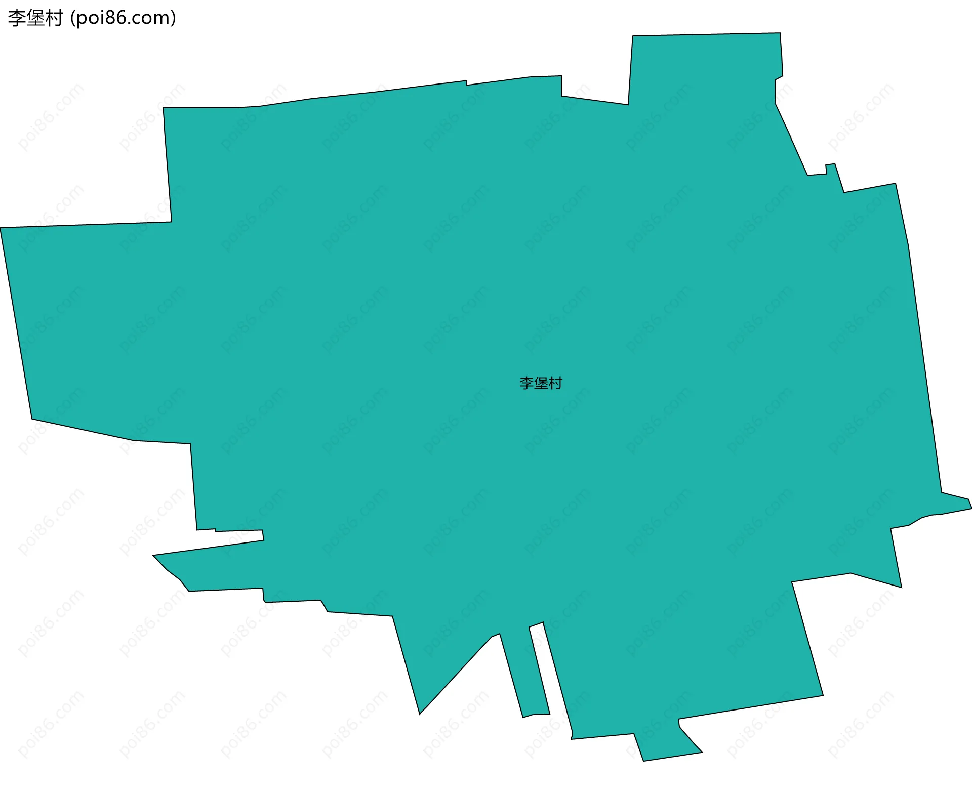 李堡村边界地图