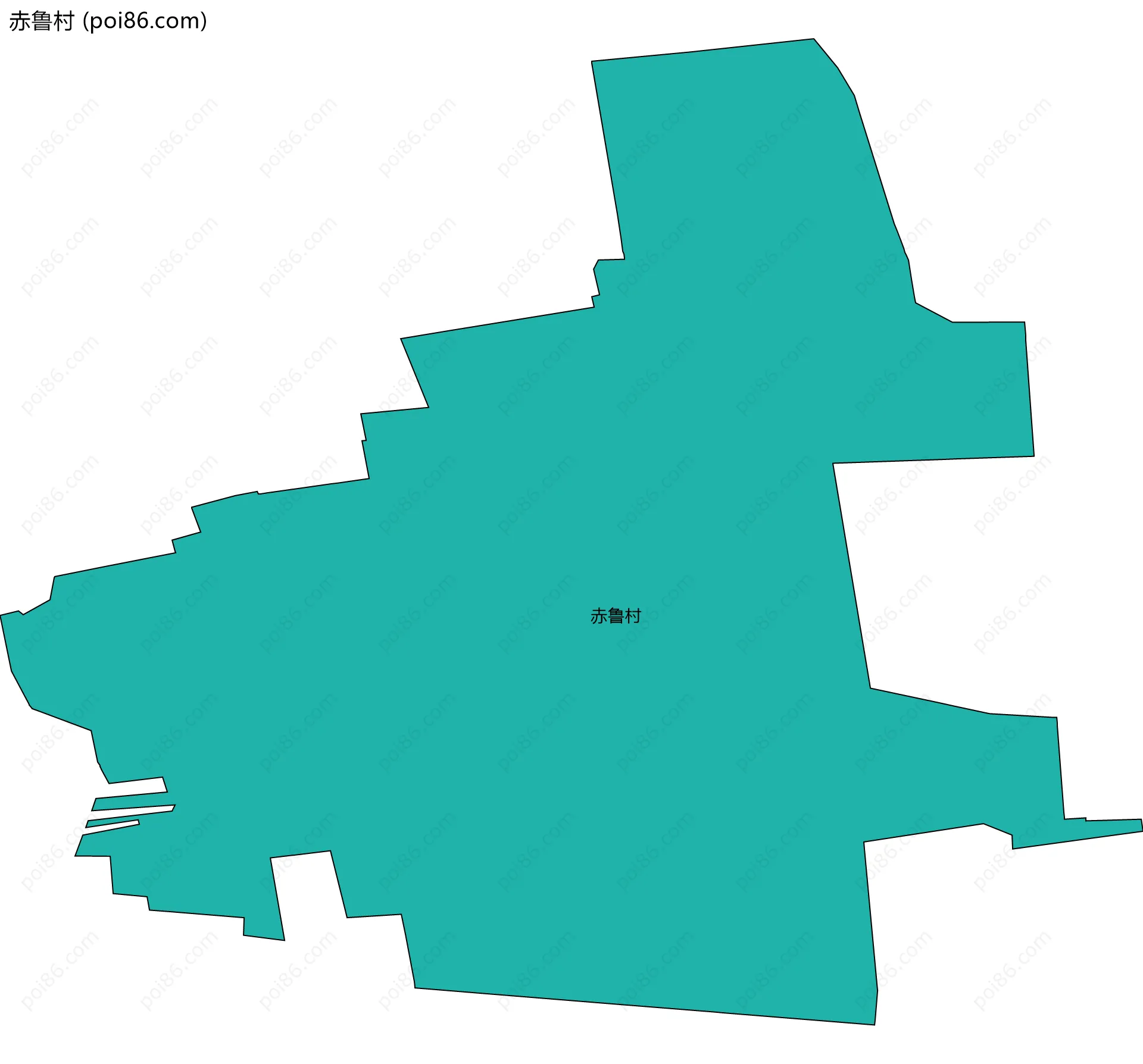 赤鲁村边界地图